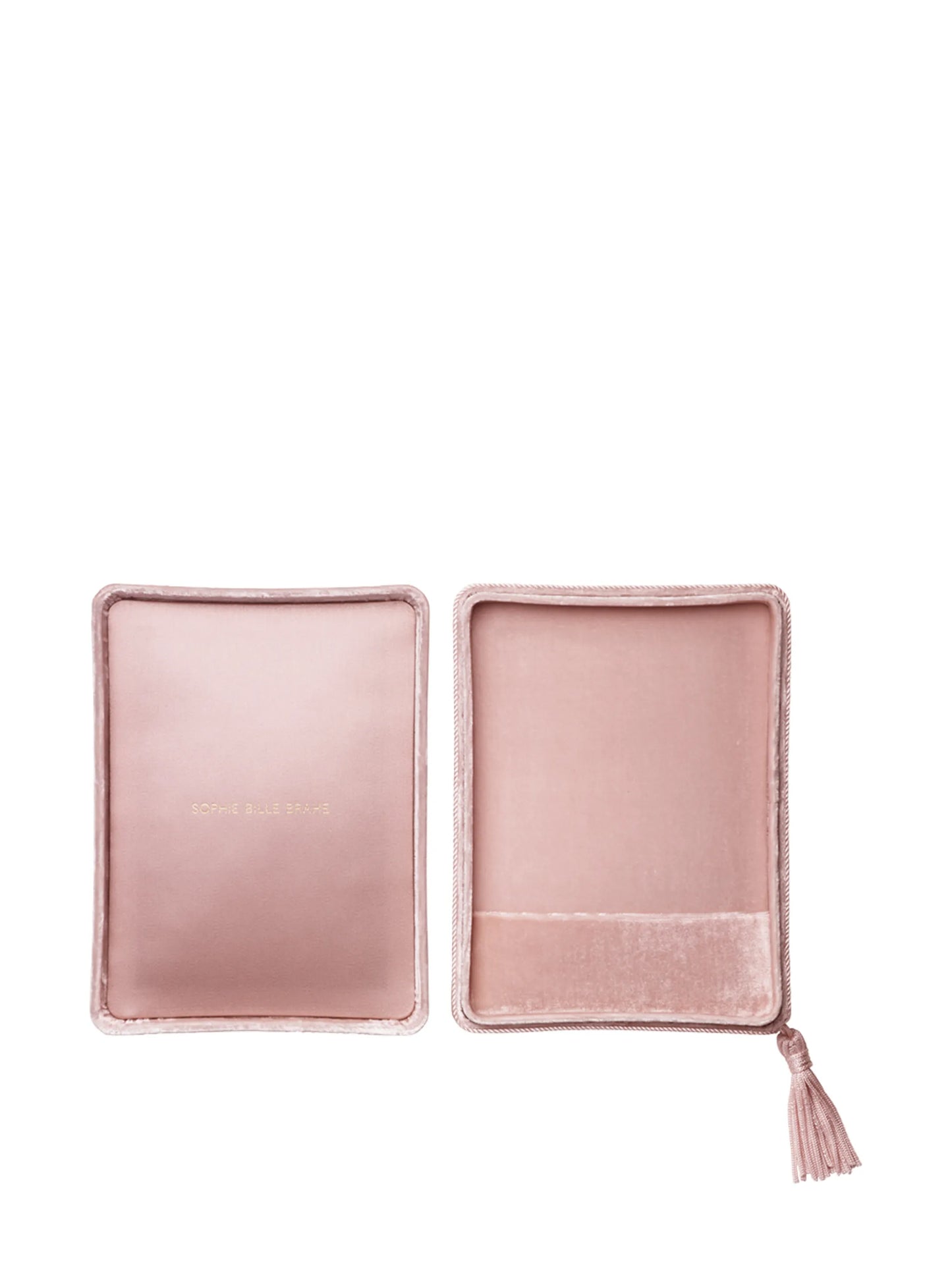 tassel-detail velvet jewellery box