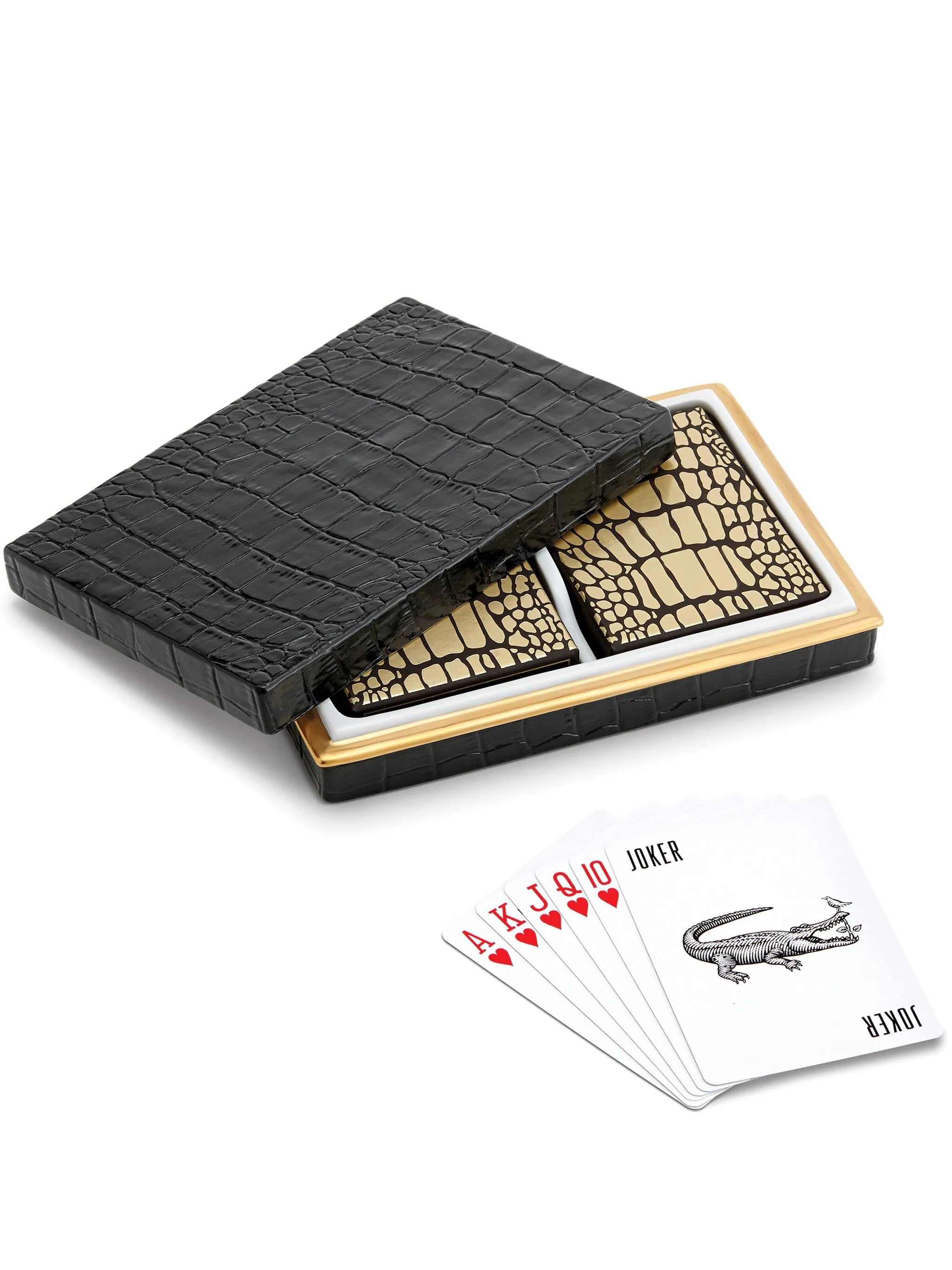 Crocodile Box playing cards set