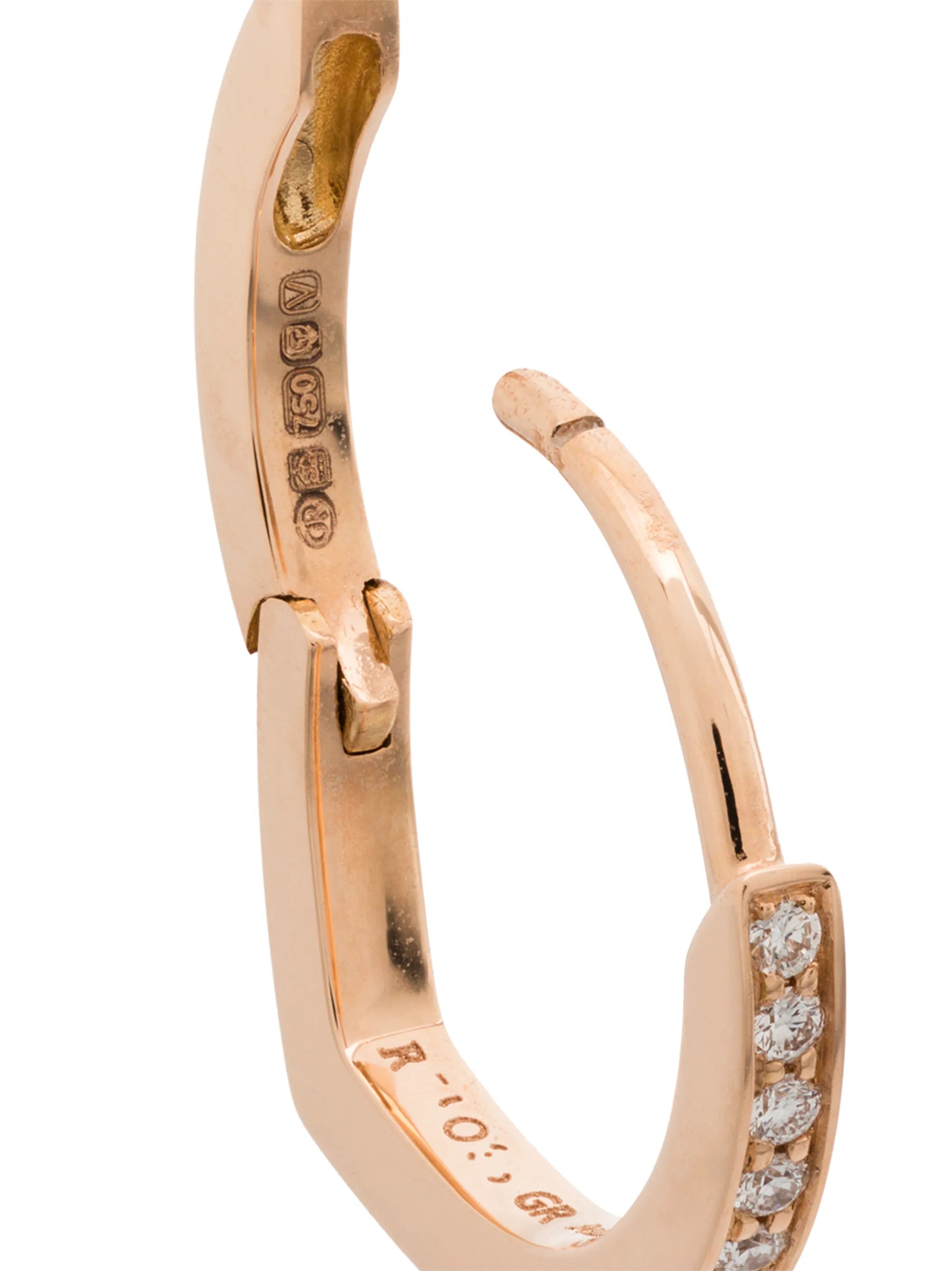 18kt rose gold diamond single earring