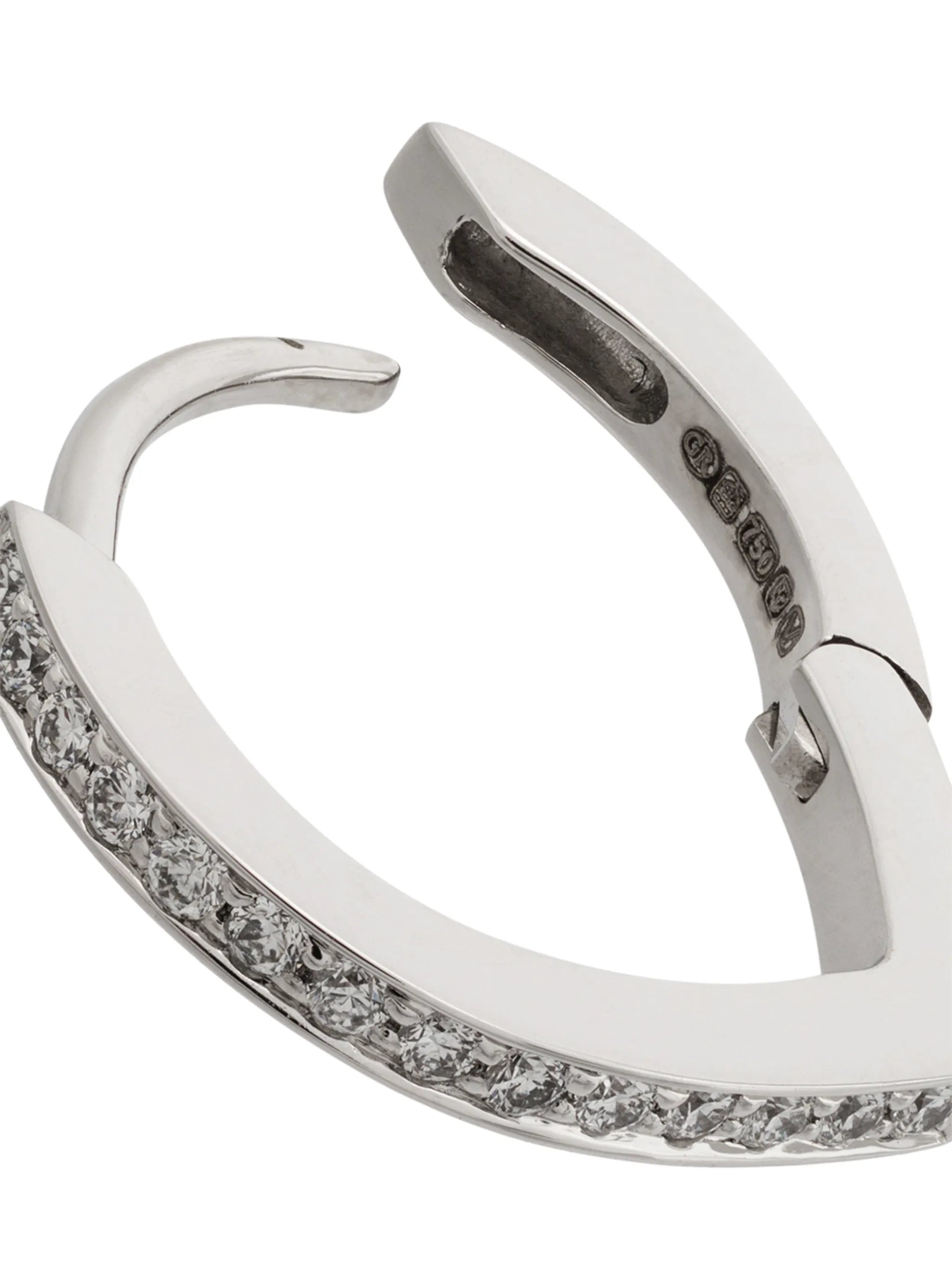 18kt white gold diamond single earring