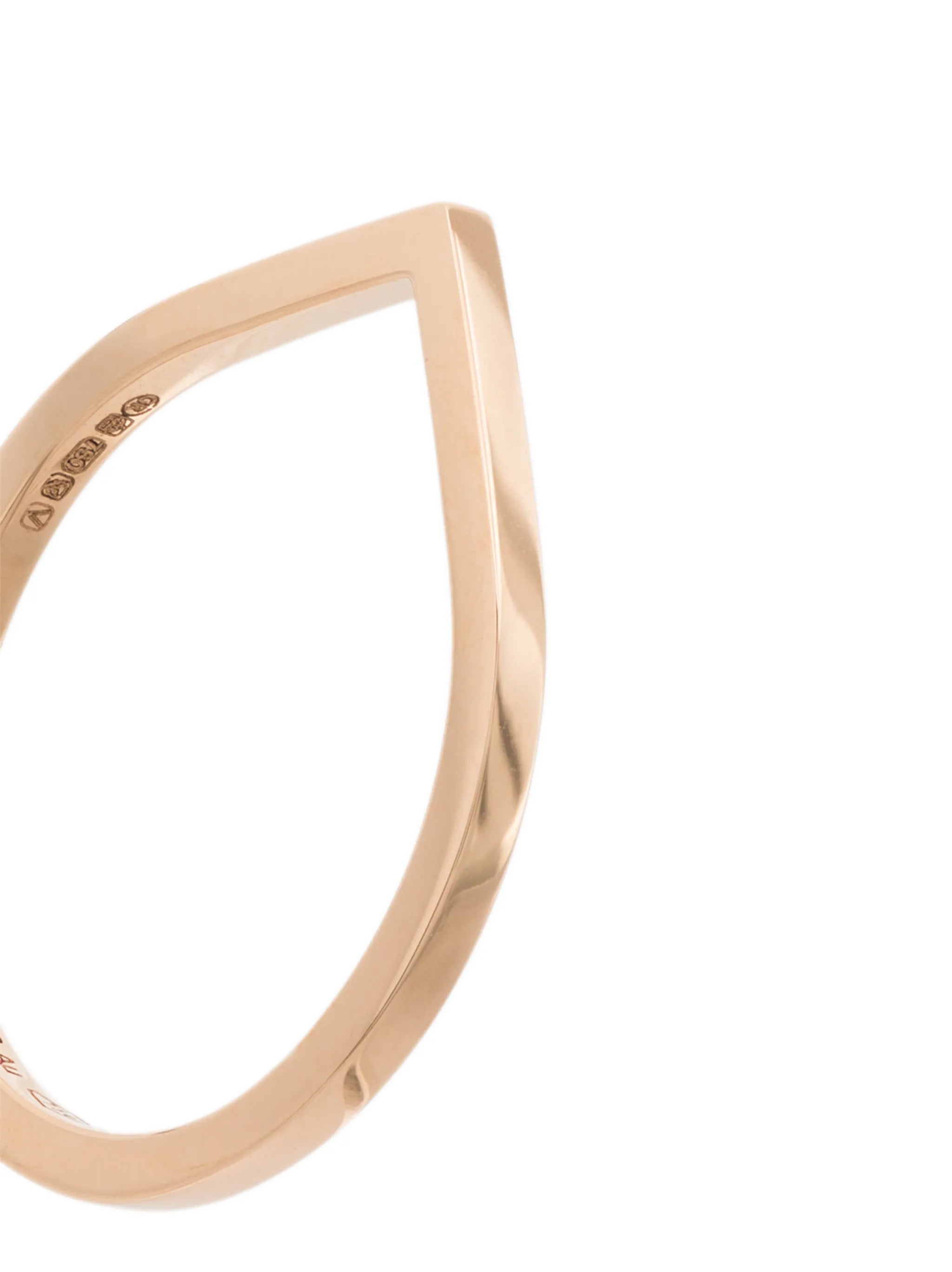 18kt rose gold thin band ring