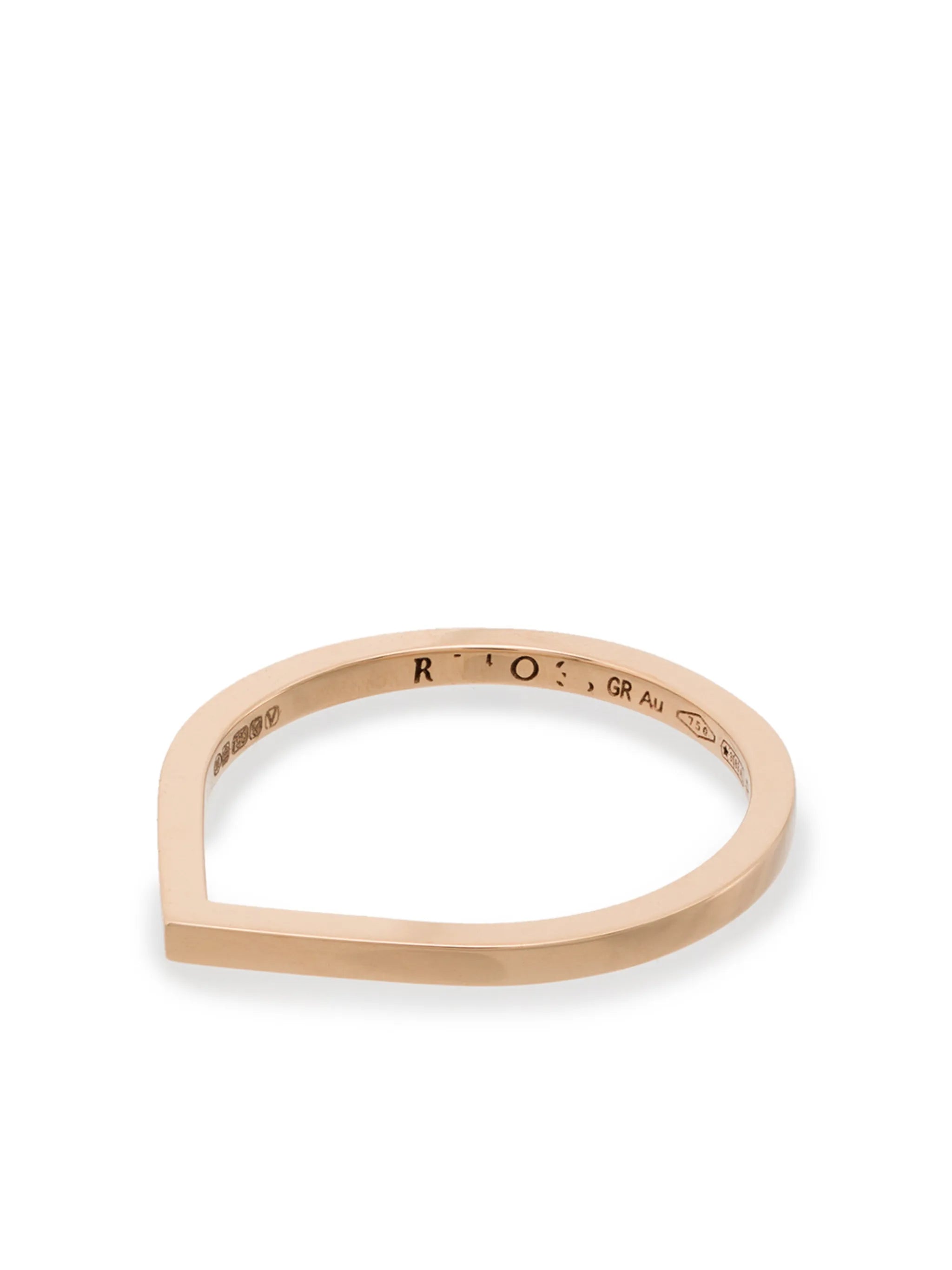 18kt rose gold thin band ring