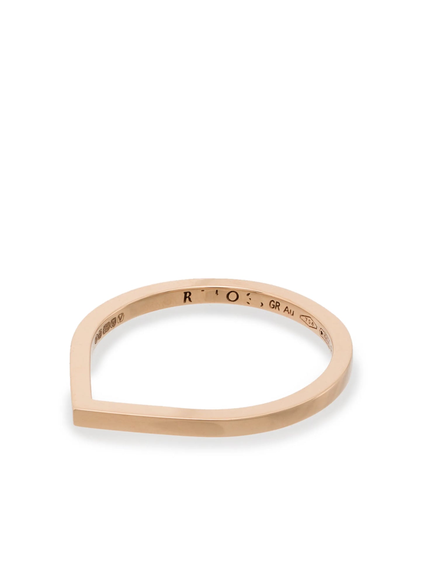 18kt rose gold thin band ring