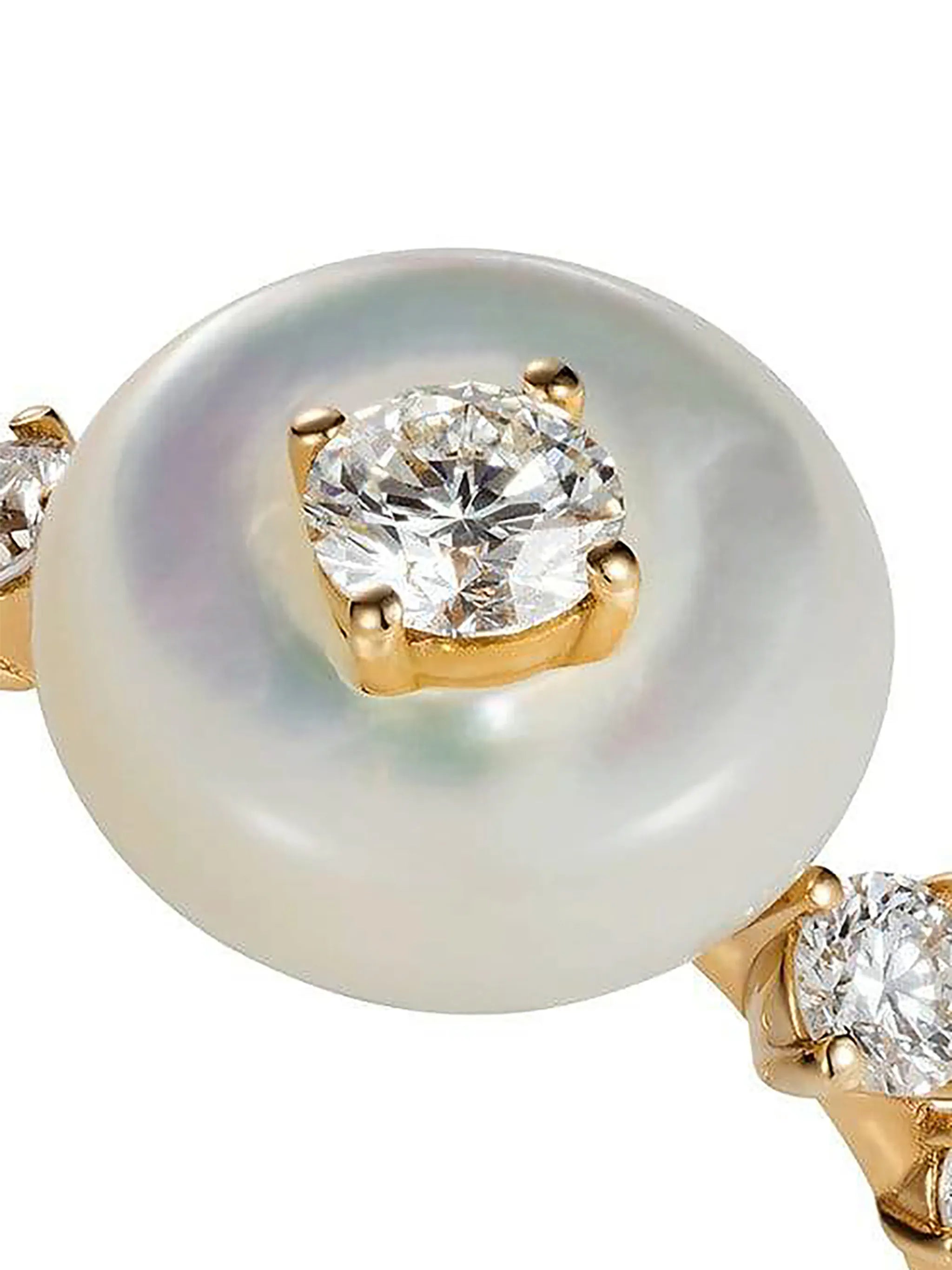 18kt yellow gold Orbit diamond and tagua ring