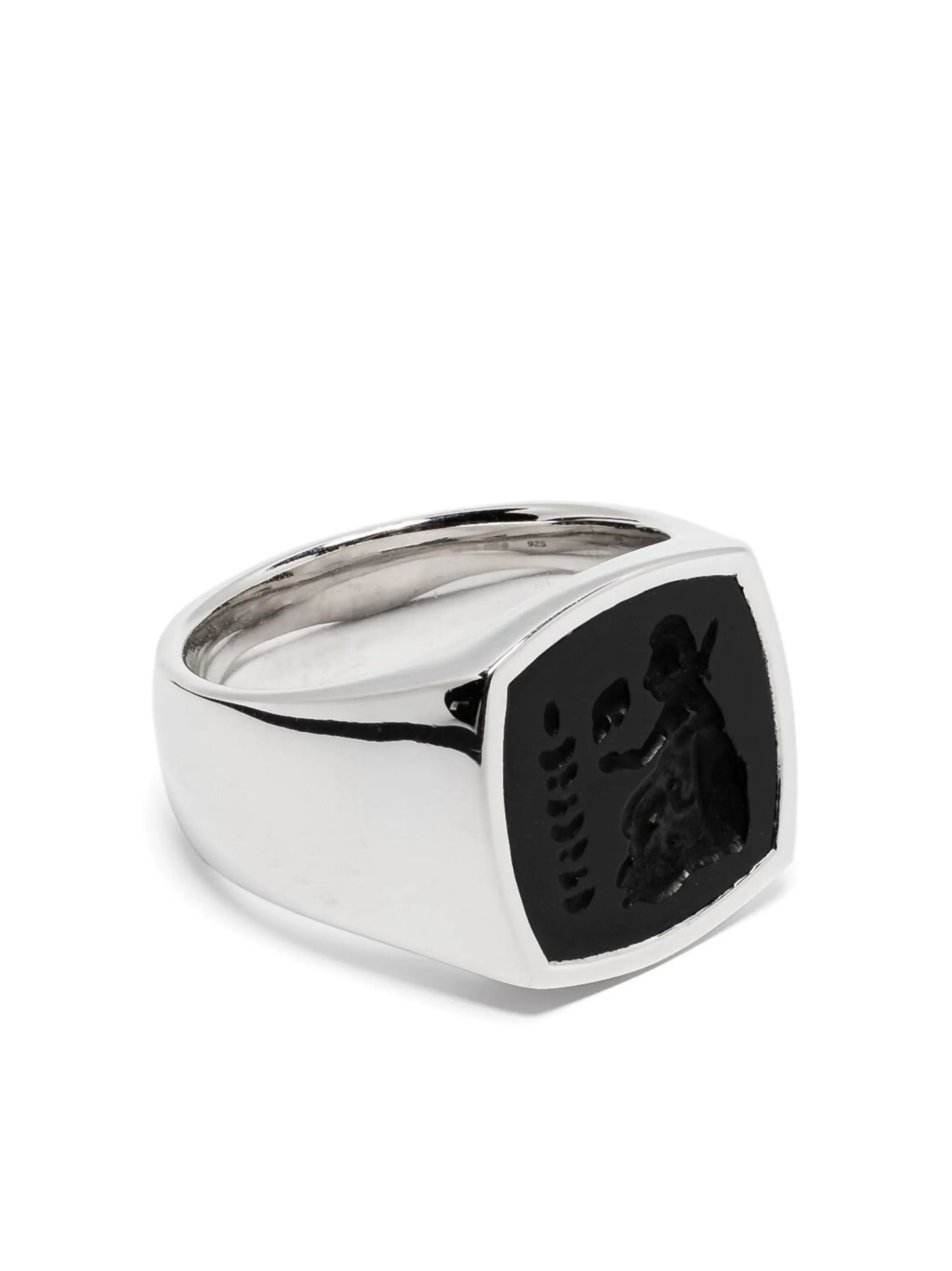 Athena onyx-embellished ring