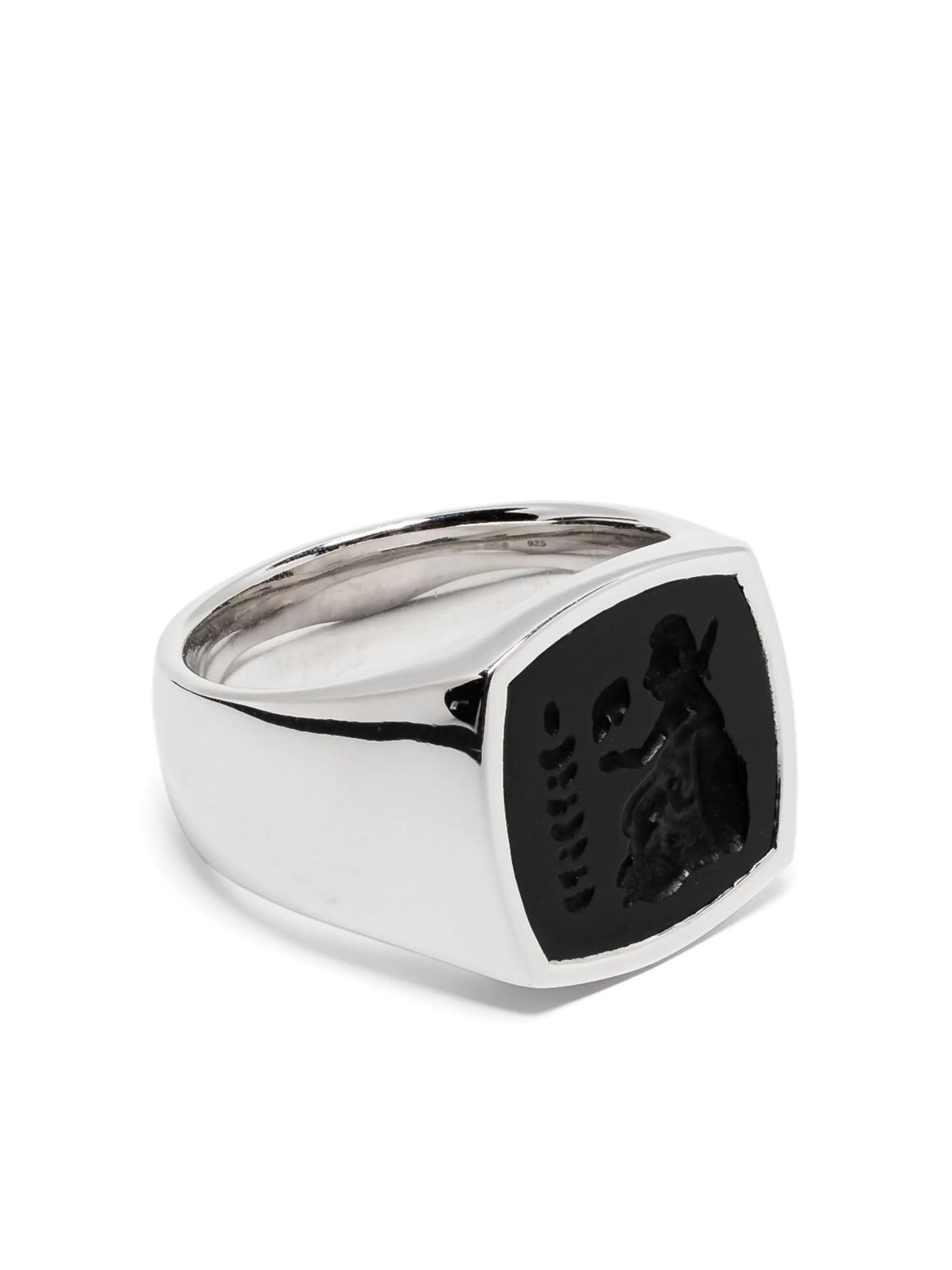 Athena onyx-embellished ring