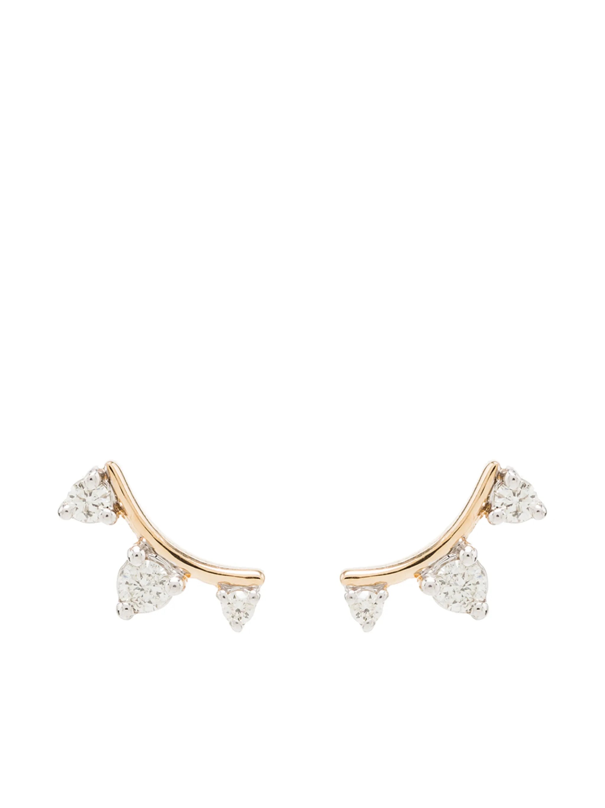 Amigos 14-karat gold diamond earrings