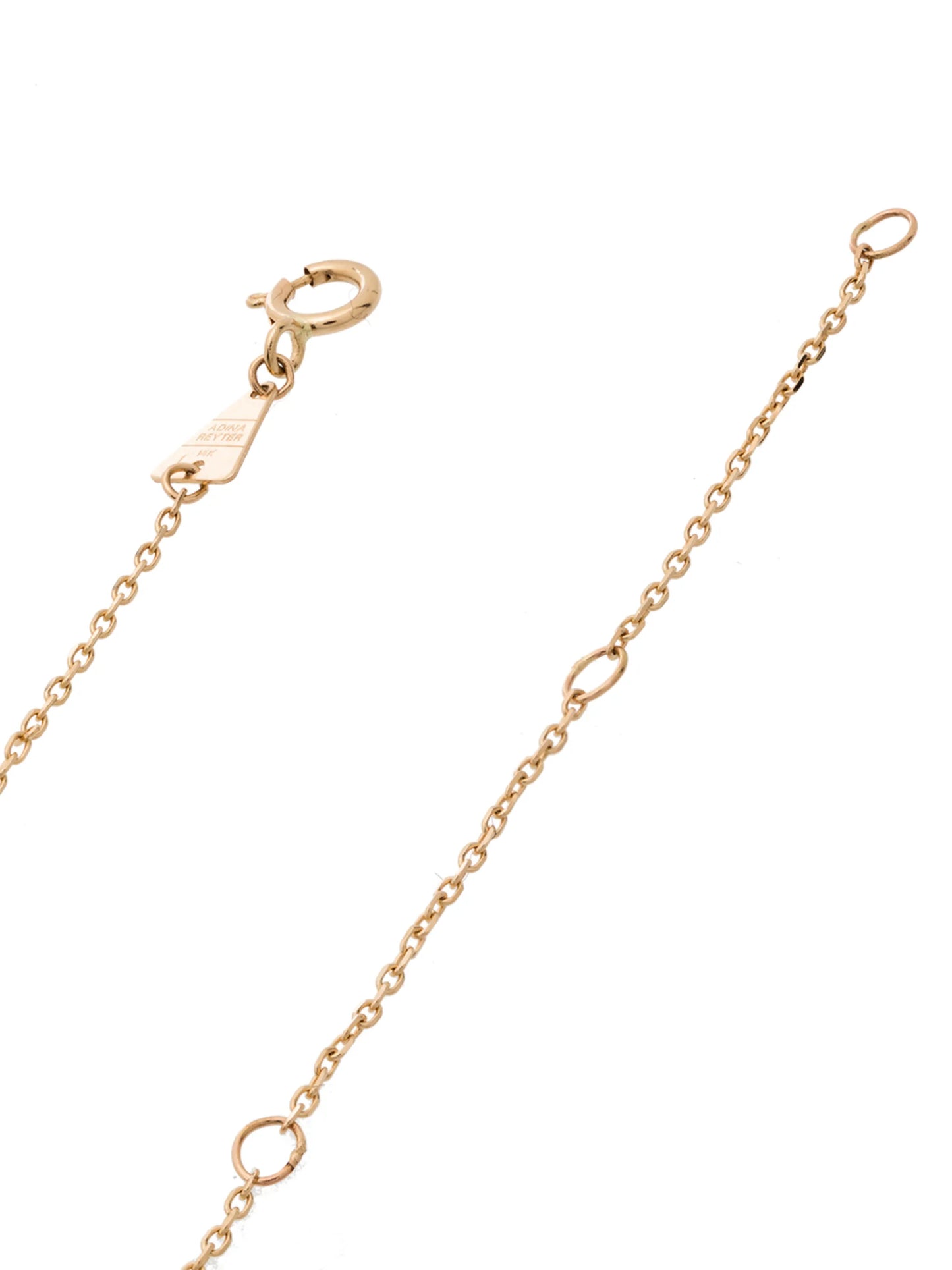 14CT YG STACK BAGUETTE HALF RIVIERA CHAIN NECKLACE