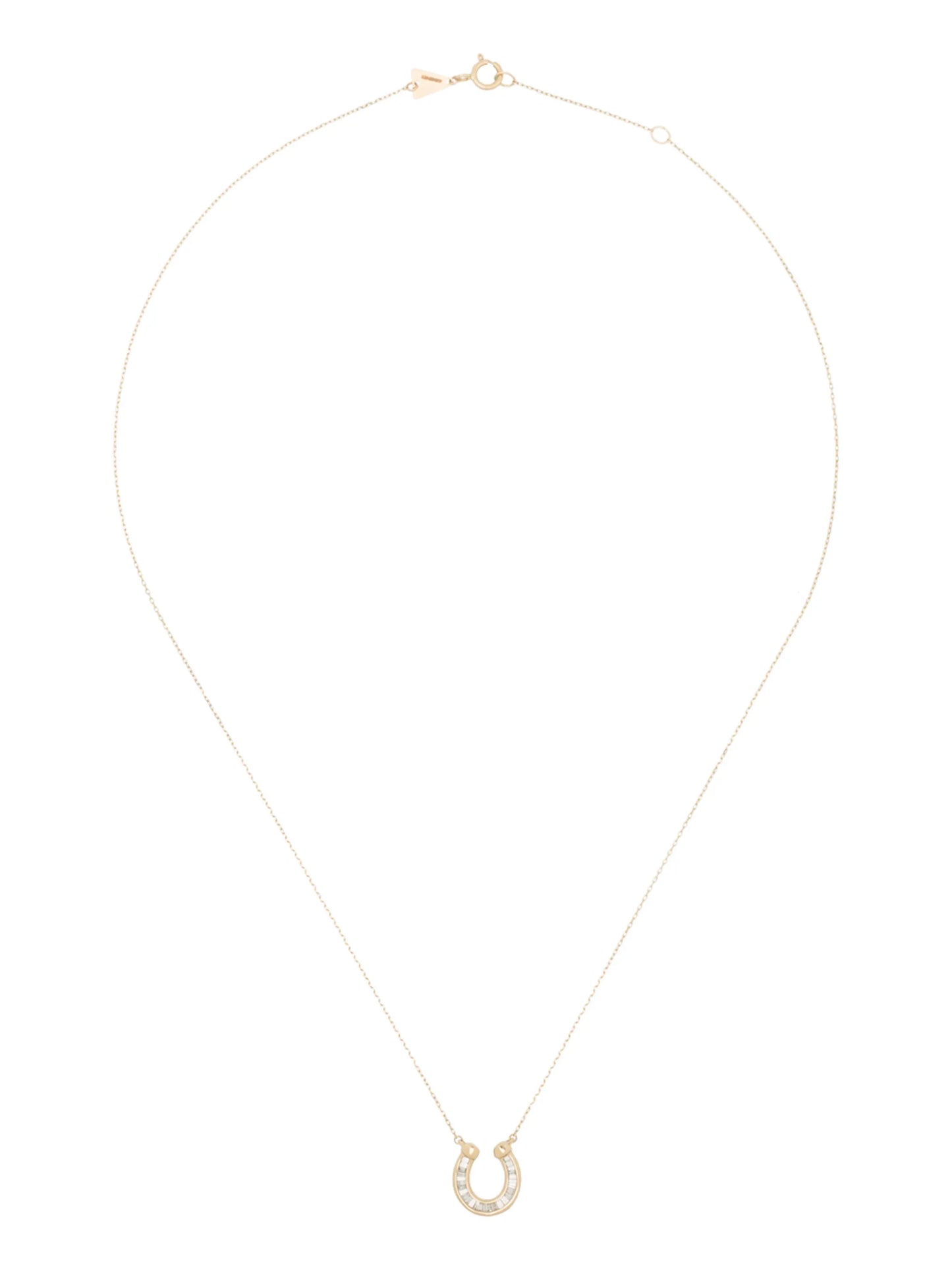 14CT Yellow Gold diamond horseshoe necklace