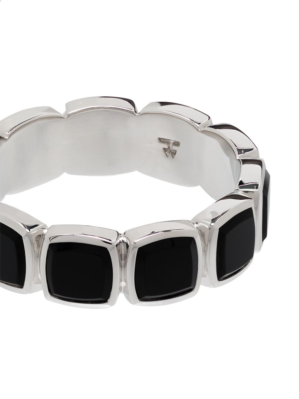 onyx embellished band ring