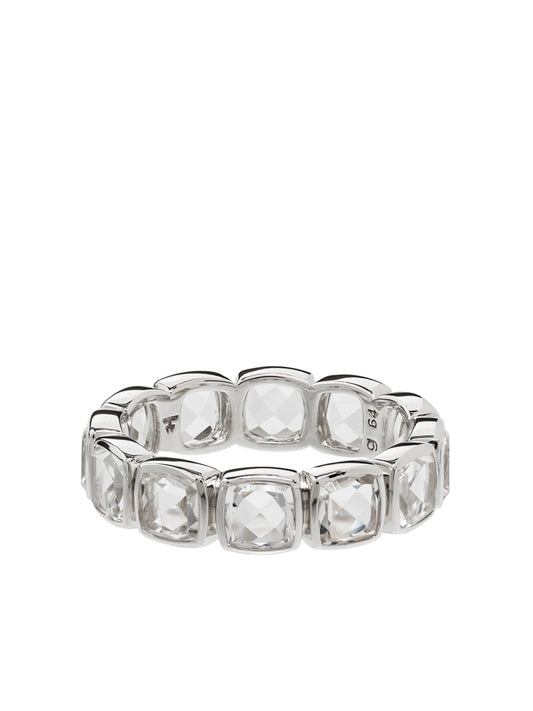 Cushion Band Rock crystal-embellished ring