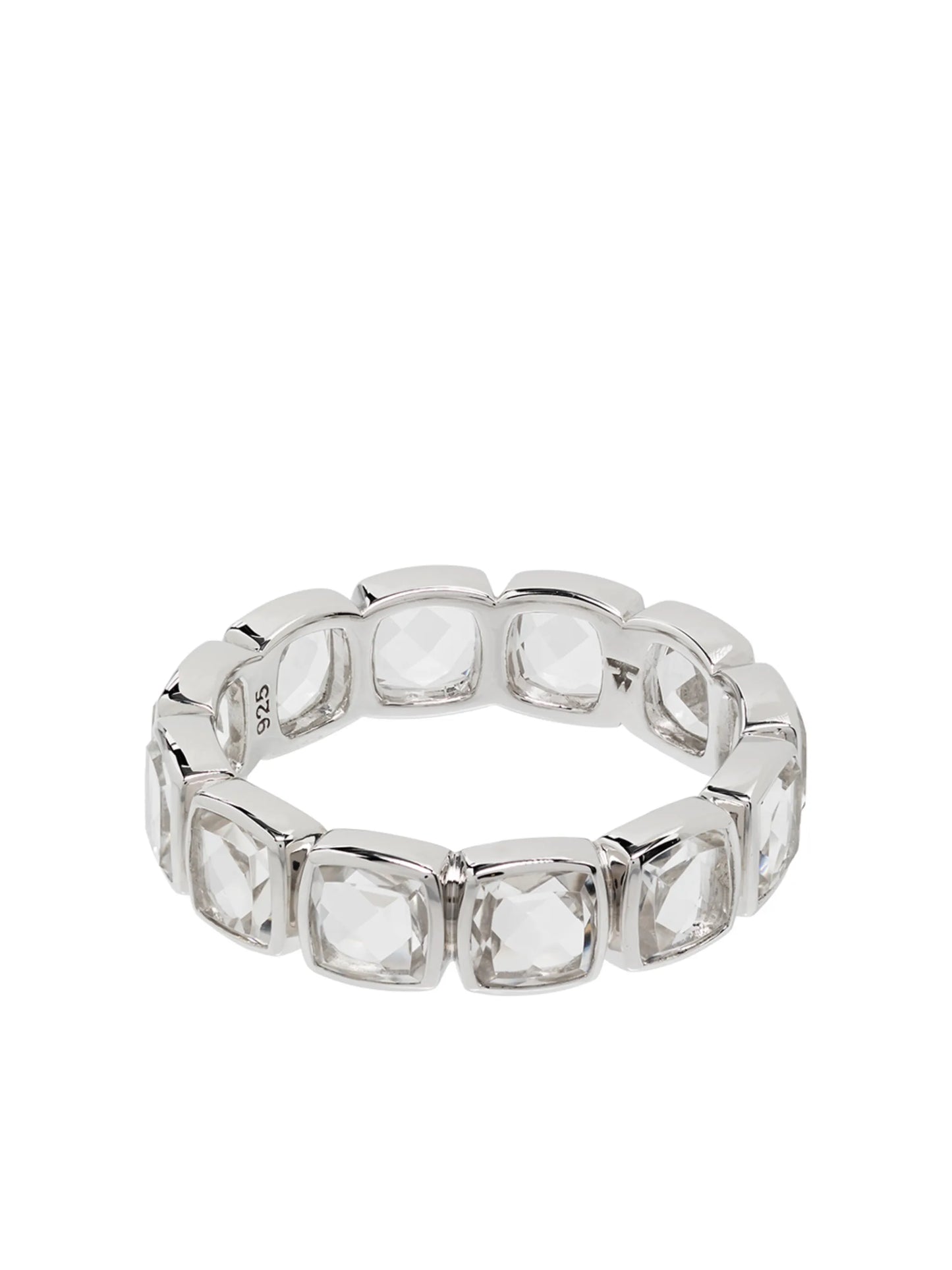 Cushion Band Rock crystal-embellished ring