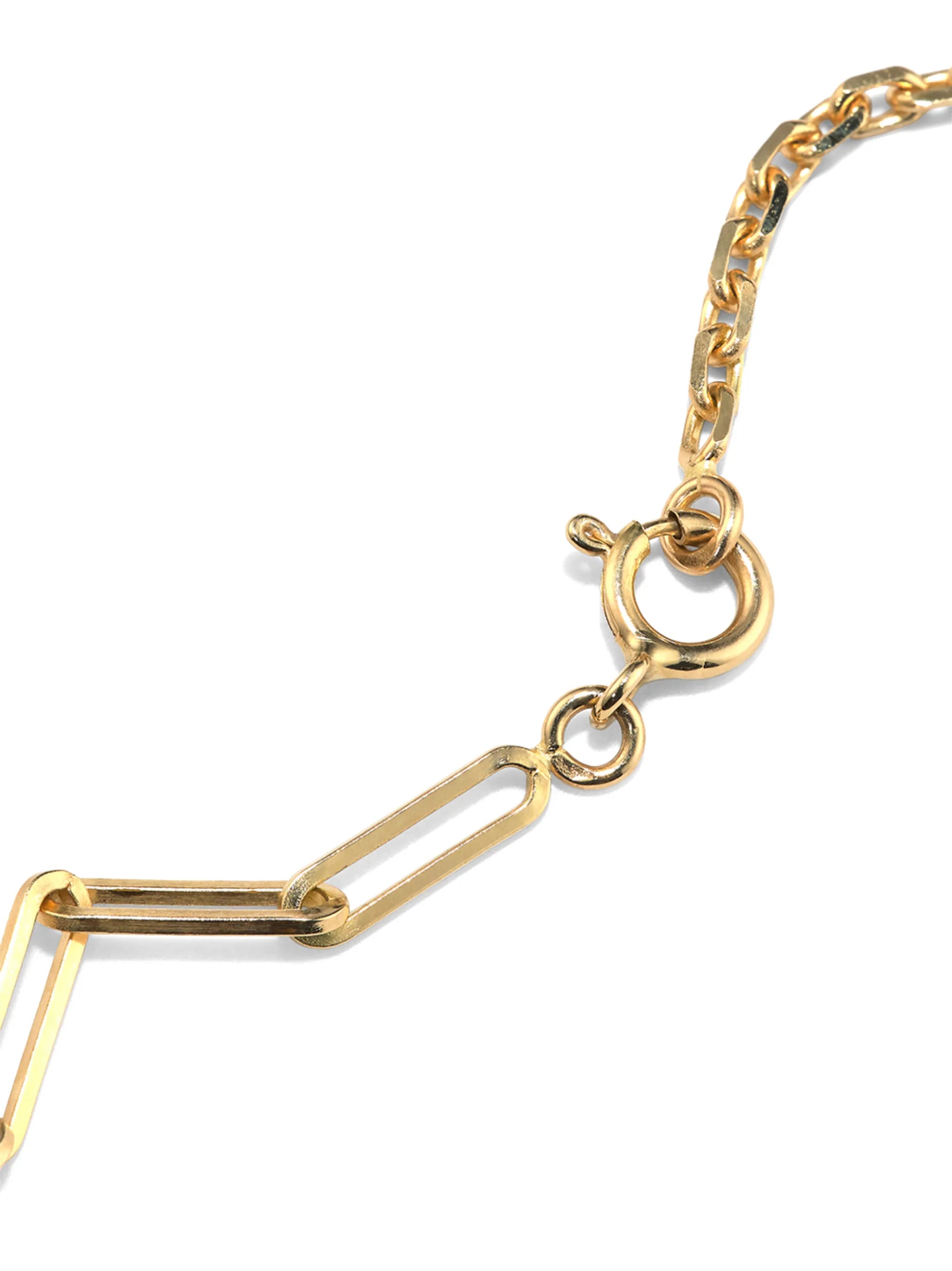 18kt yellow gold emerald necklace