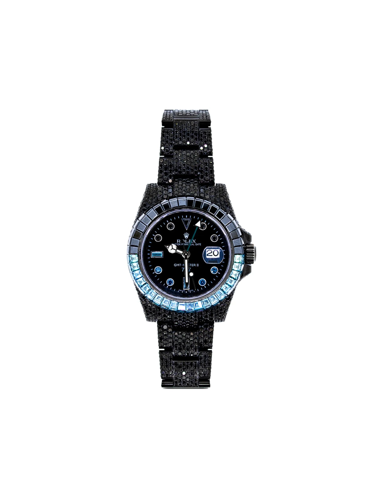 customised Rolex GMT-Master II 50th Anniversary Batman 40mm