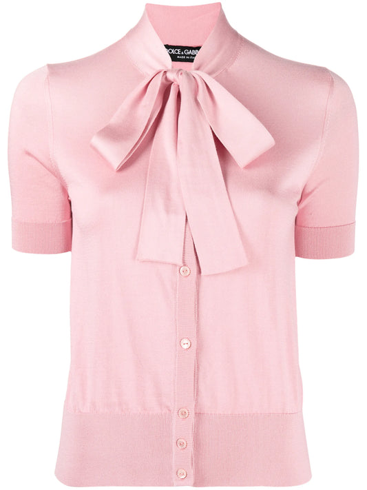 pussybow collar blouse