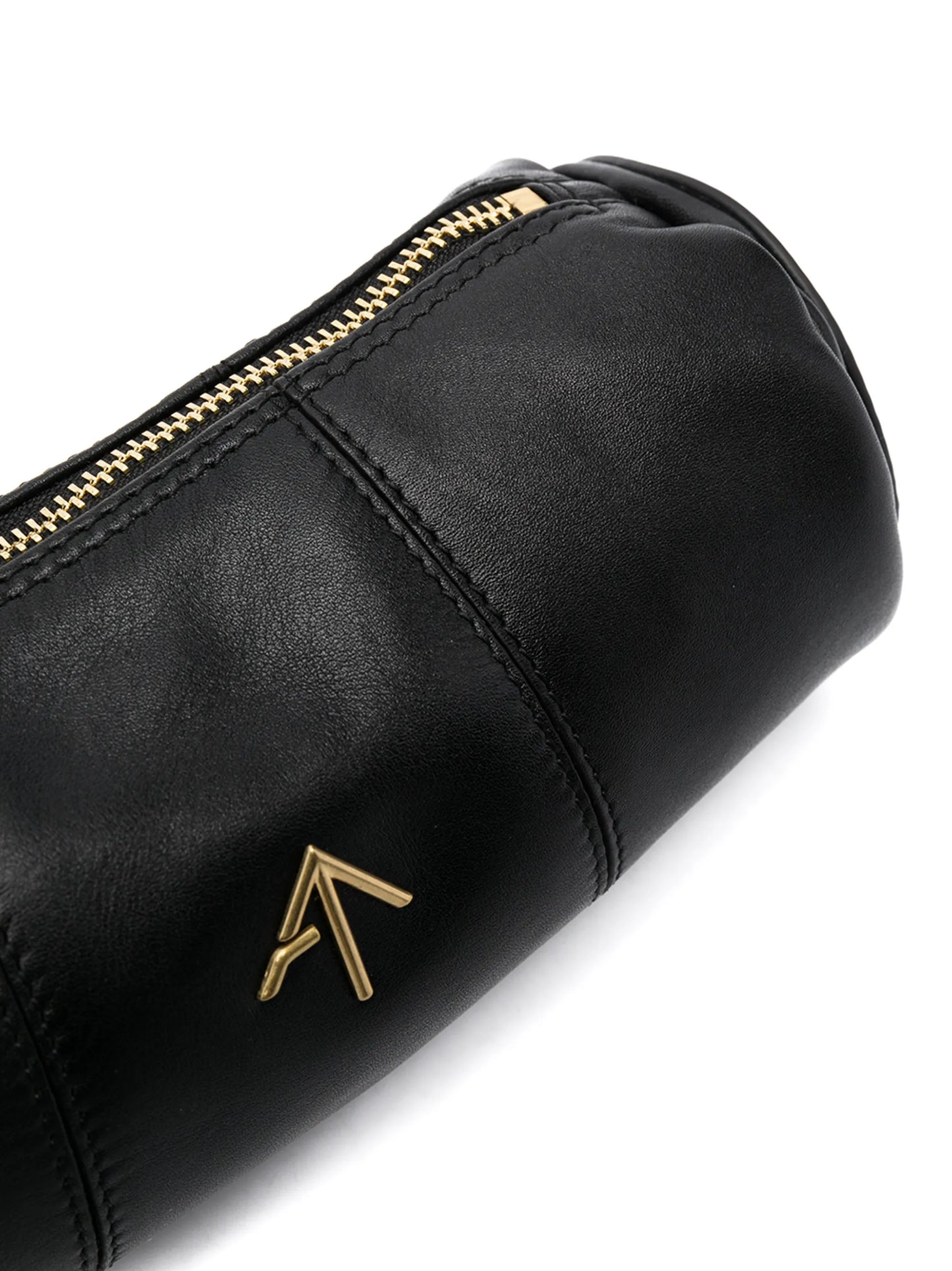Cylinder leather shoulder bag