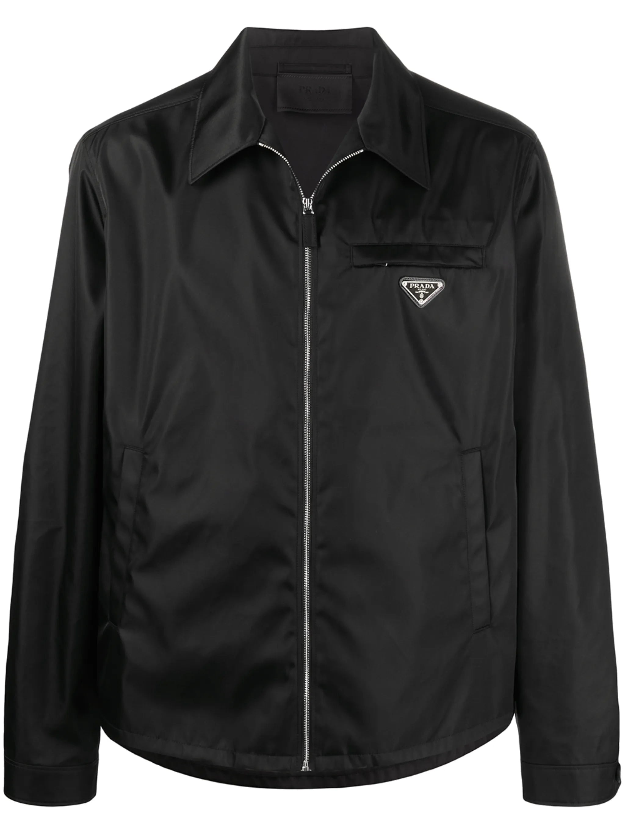 Re-Nylon logo-patch zip-up jacket