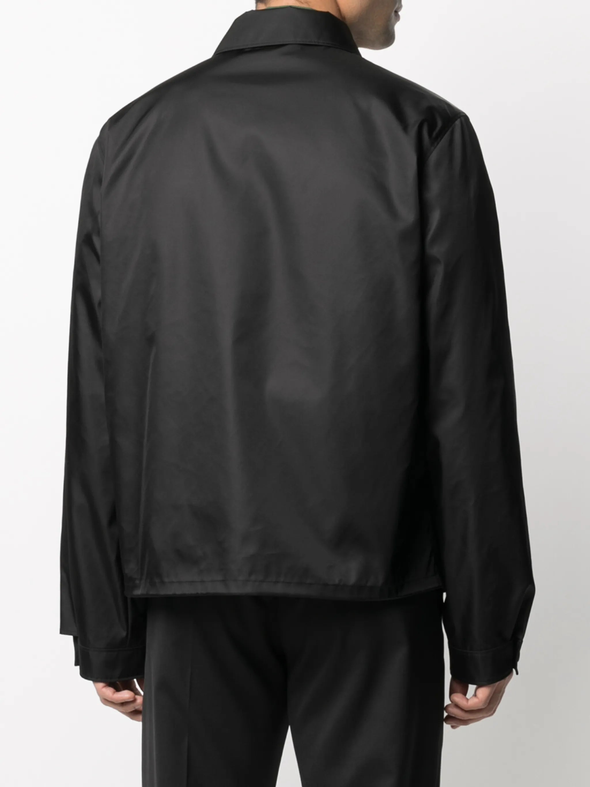 Re-Nylon logo-patch zip-up jacket