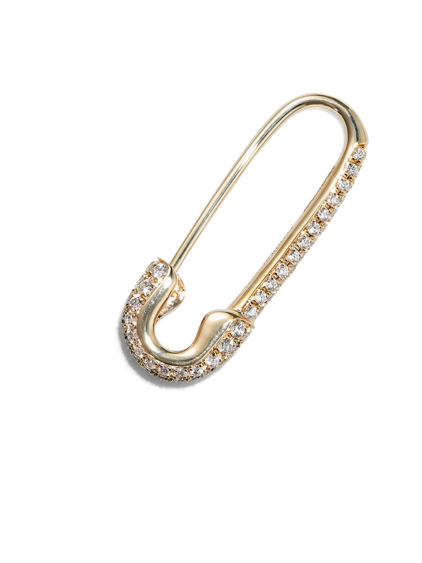 safety-pin diamond single earring