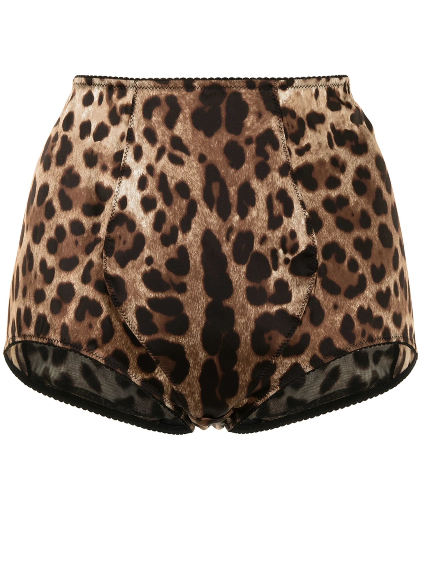 leopard-print high-waisted briefs