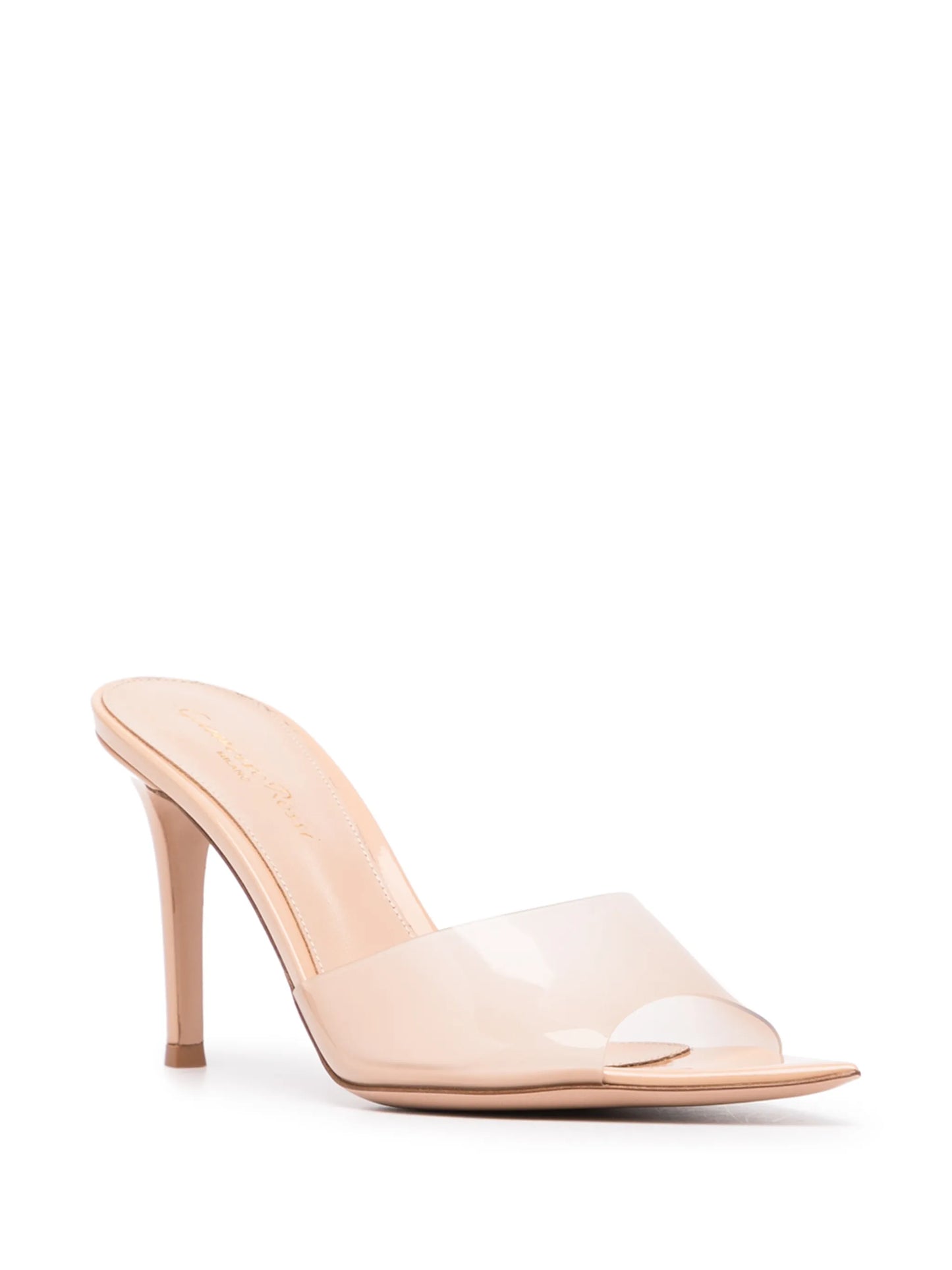 Elle 85mm transparent-strap mules