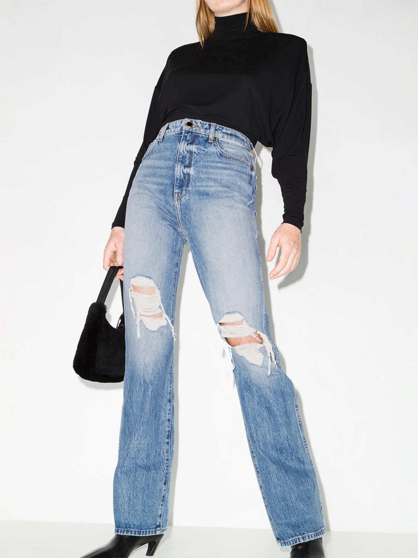 Danielle high-waisted distressed jeans