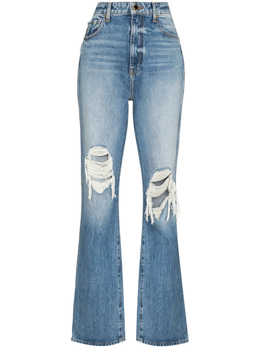 Danielle high-waisted distressed jeans