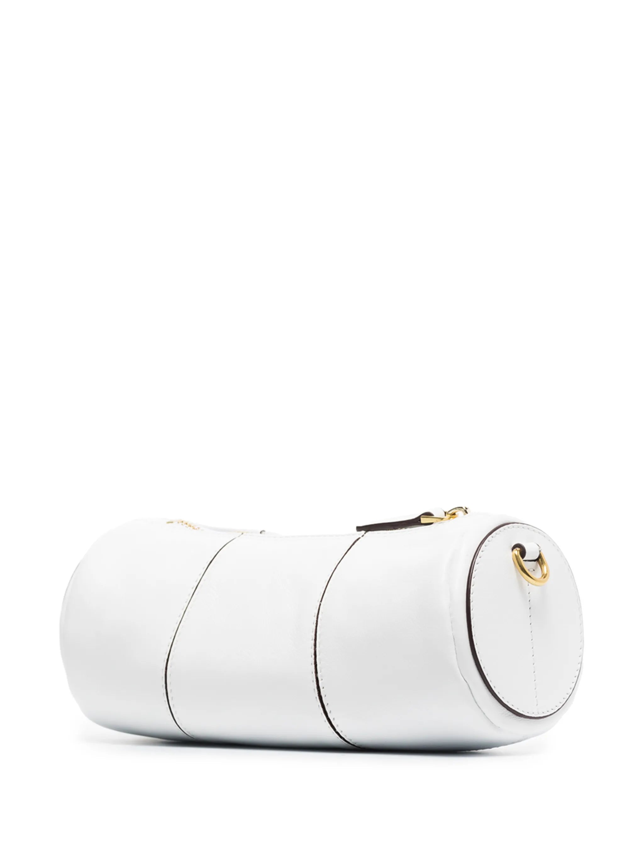 Cylinder leather shoulder bag