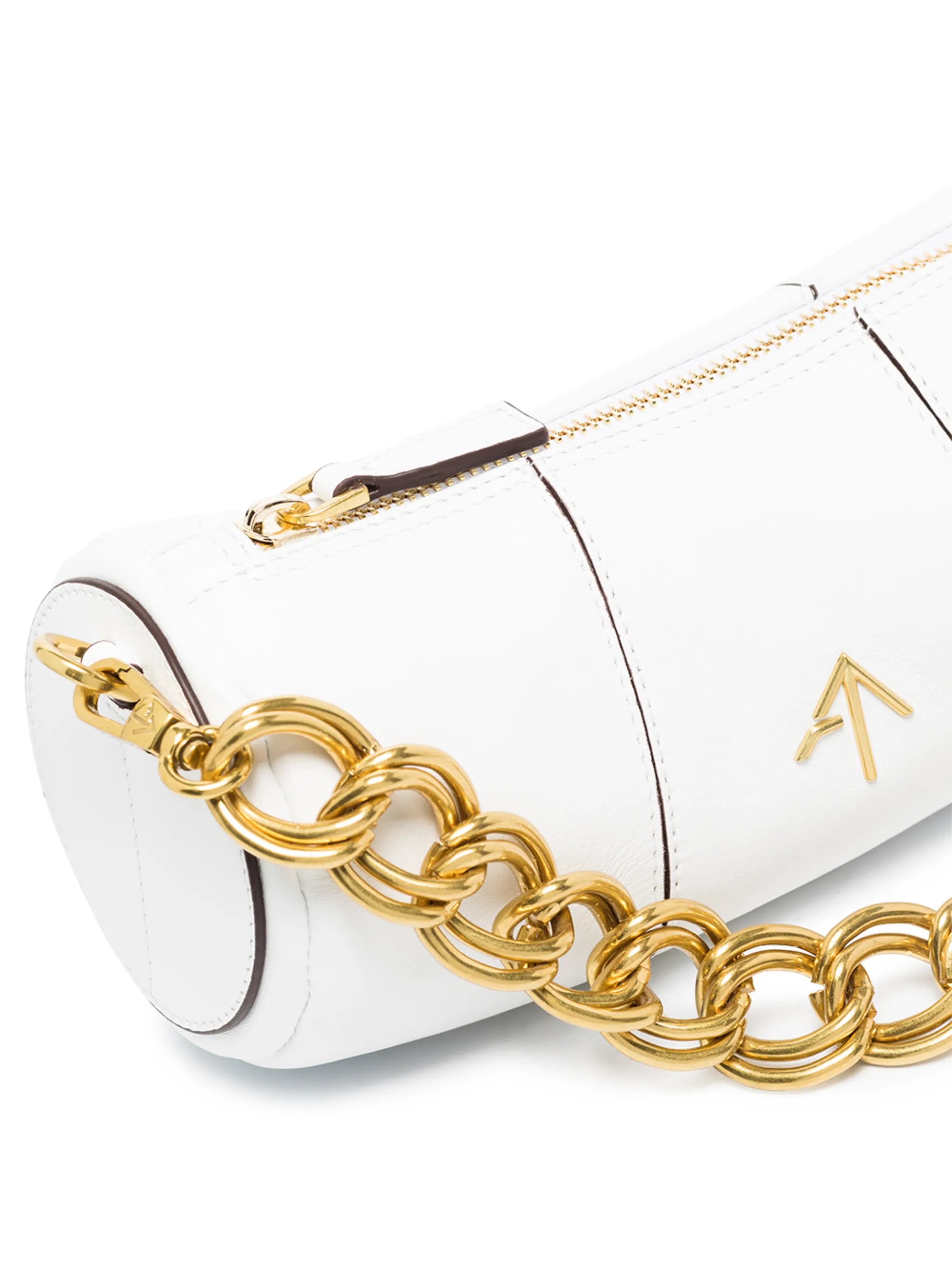 Cylinder leather shoulder bag