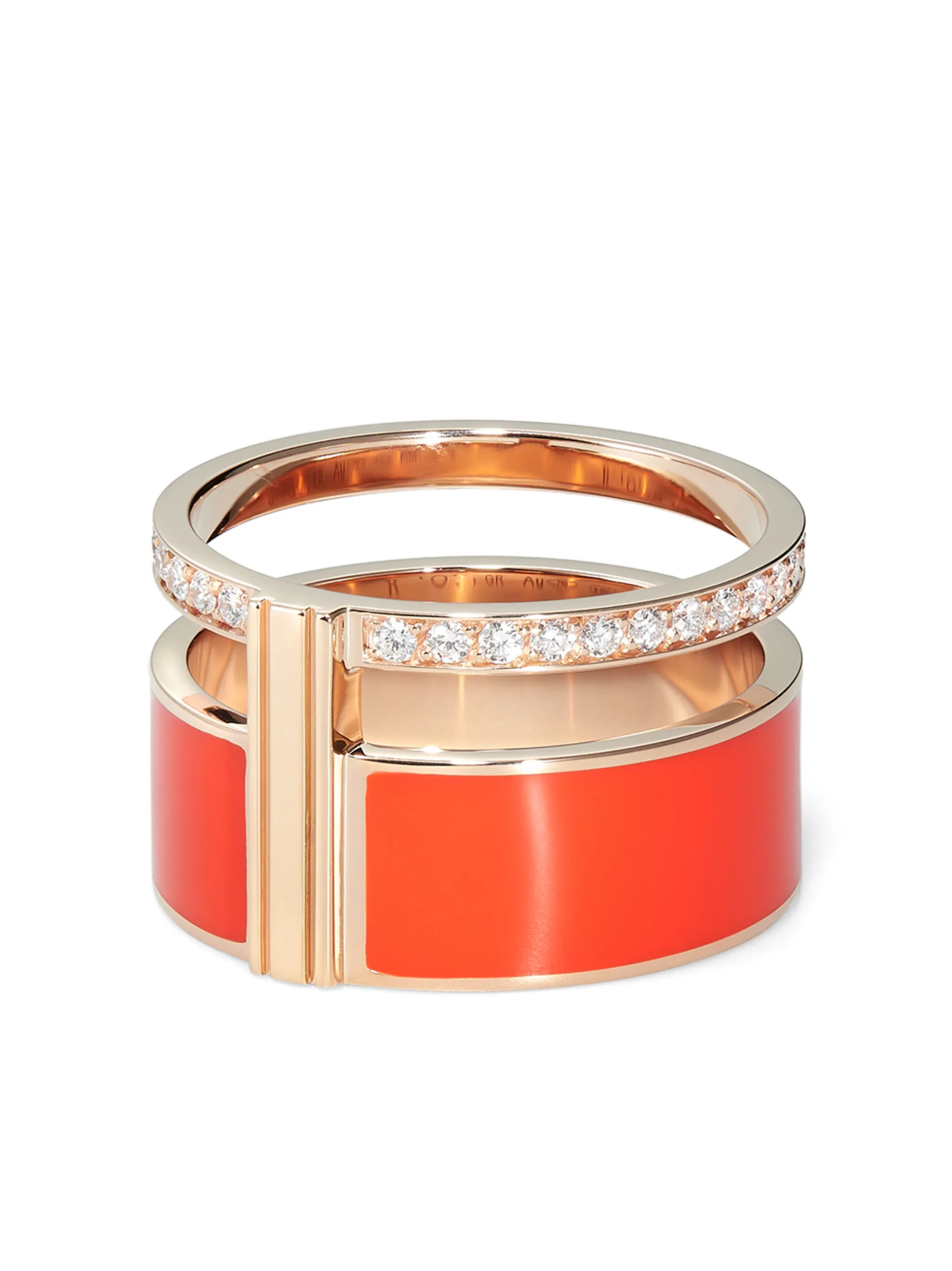 Berbere chromatic red lacquer ring