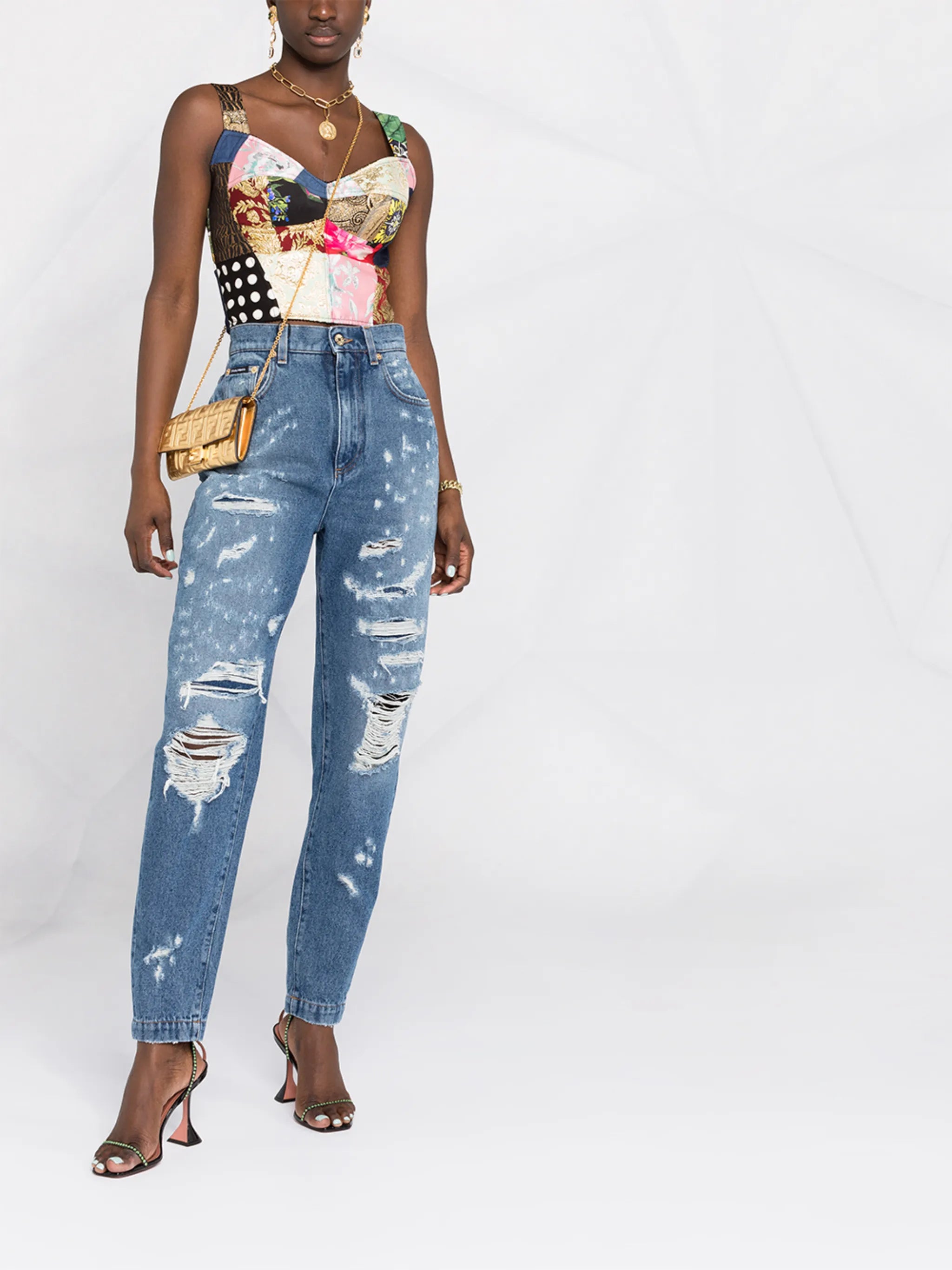 patchwork cropped top