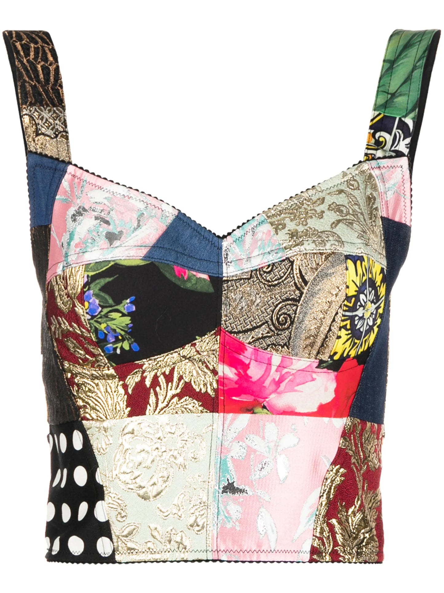 patchwork cropped top