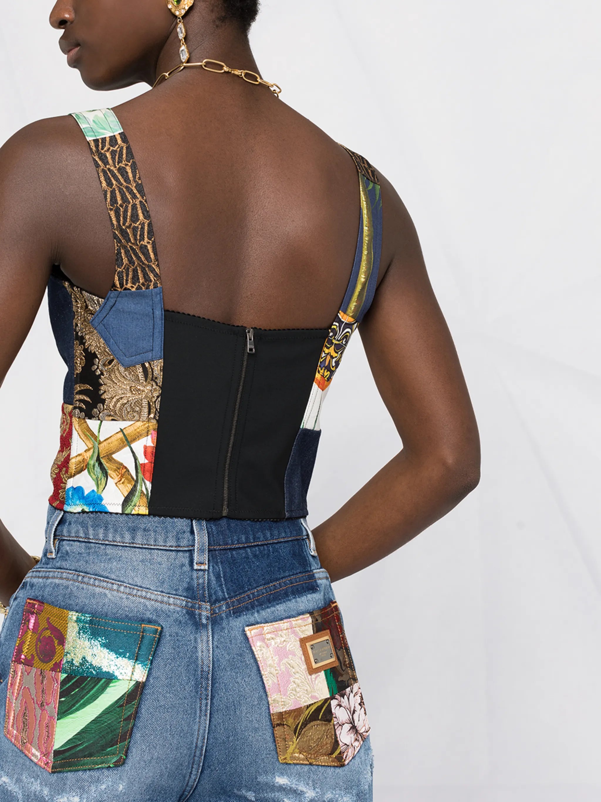 patchwork cropped top