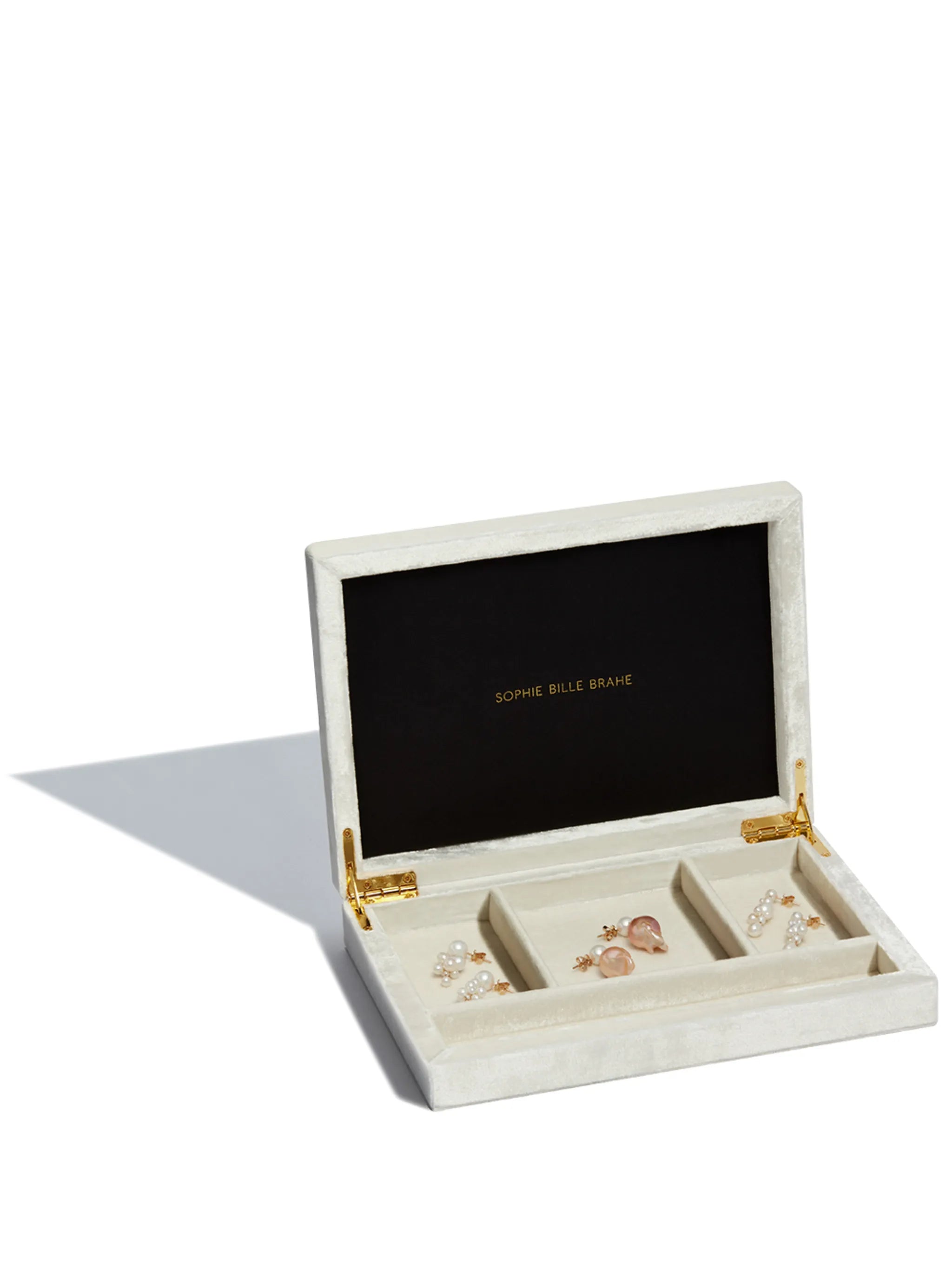 Tresor velvet-effect jewellery box