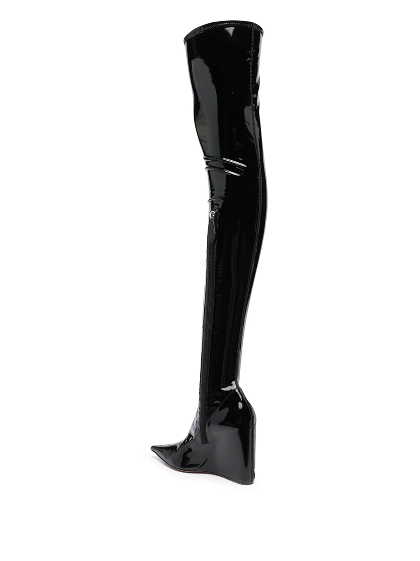 Danielle thigh-high glossy boots