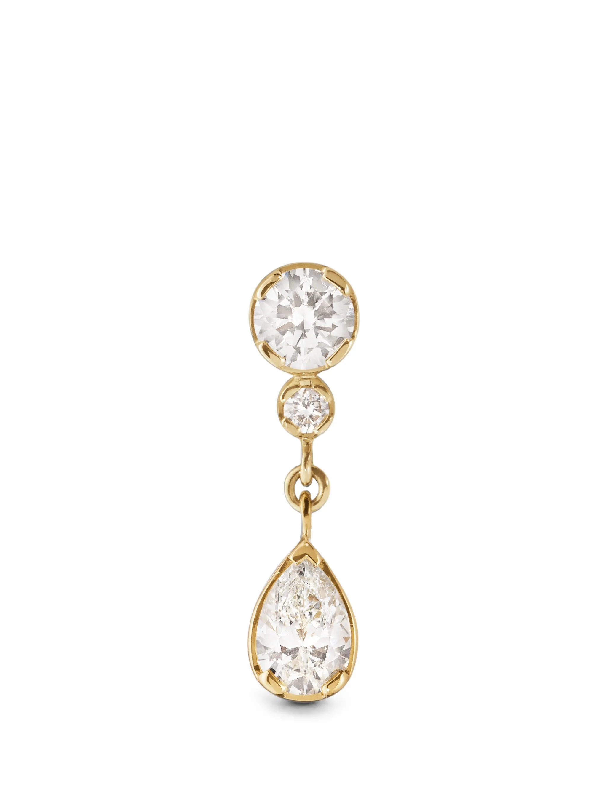 18kt yellow gold Goutte drop earring