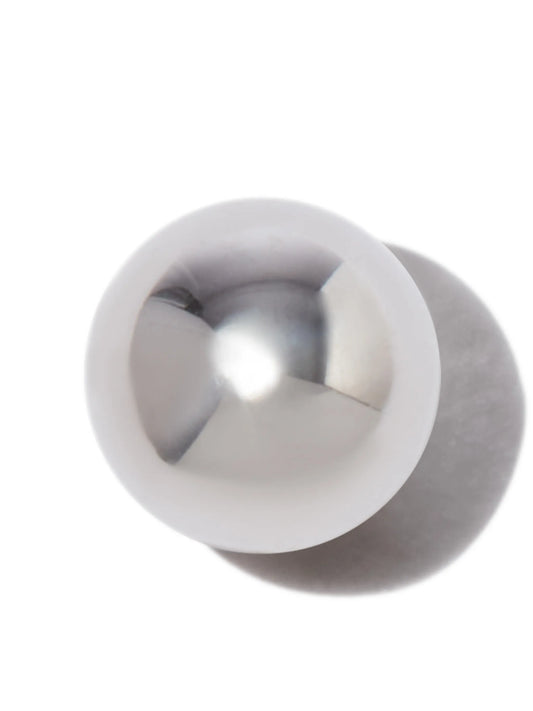 14kt white gold Ball single stud earring