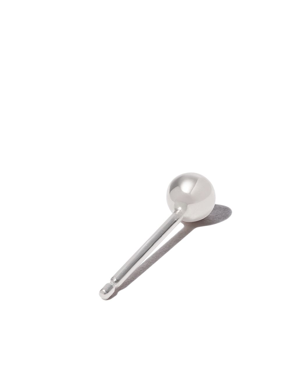 18kt white gold Ball single stud earring
