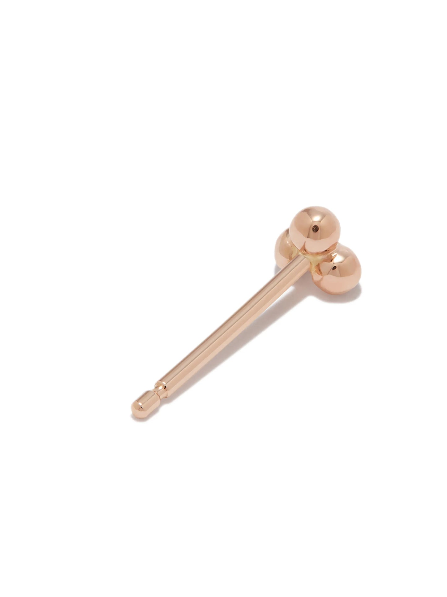 18kt rose gold Three Ball Trinity earring