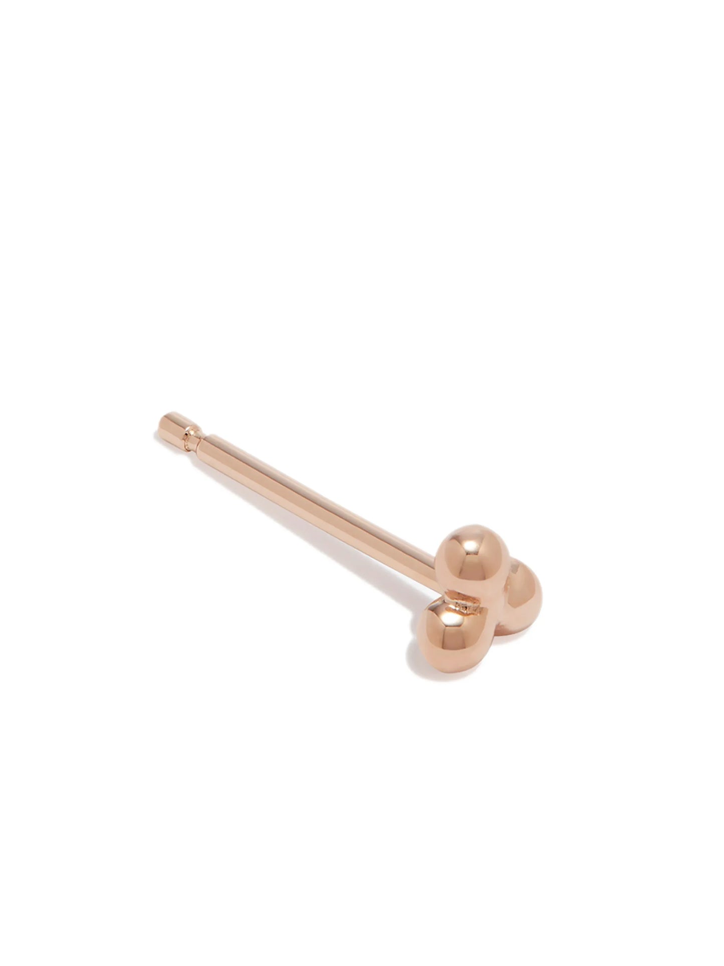 18kt rose gold Three Ball Trinity earring