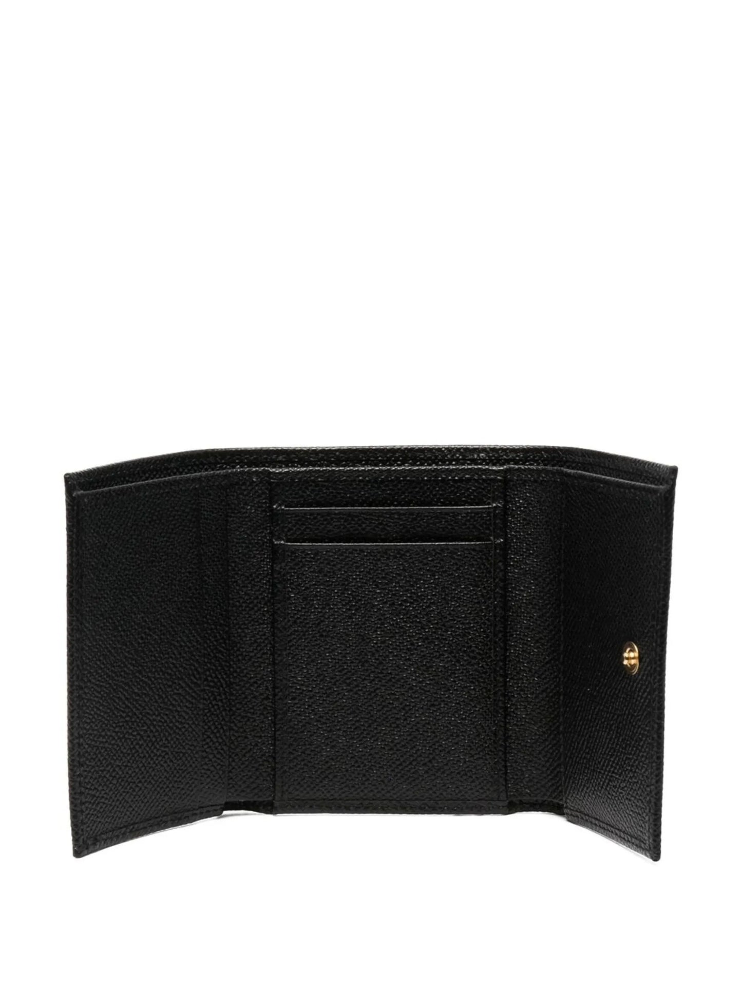 logo plaque tri-fold wallet