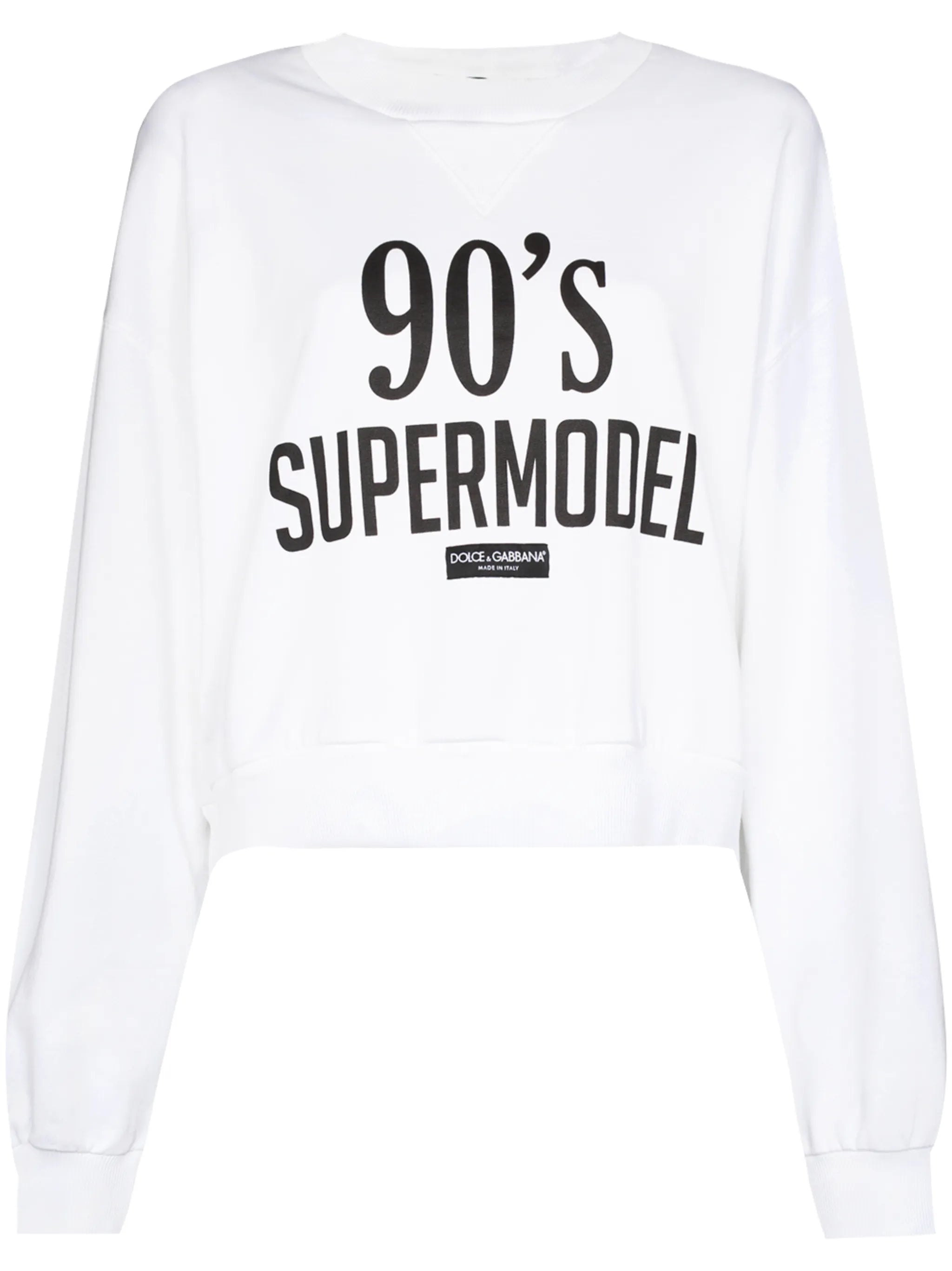 90s Supermodel-print drop-shoulder sweatshirt
