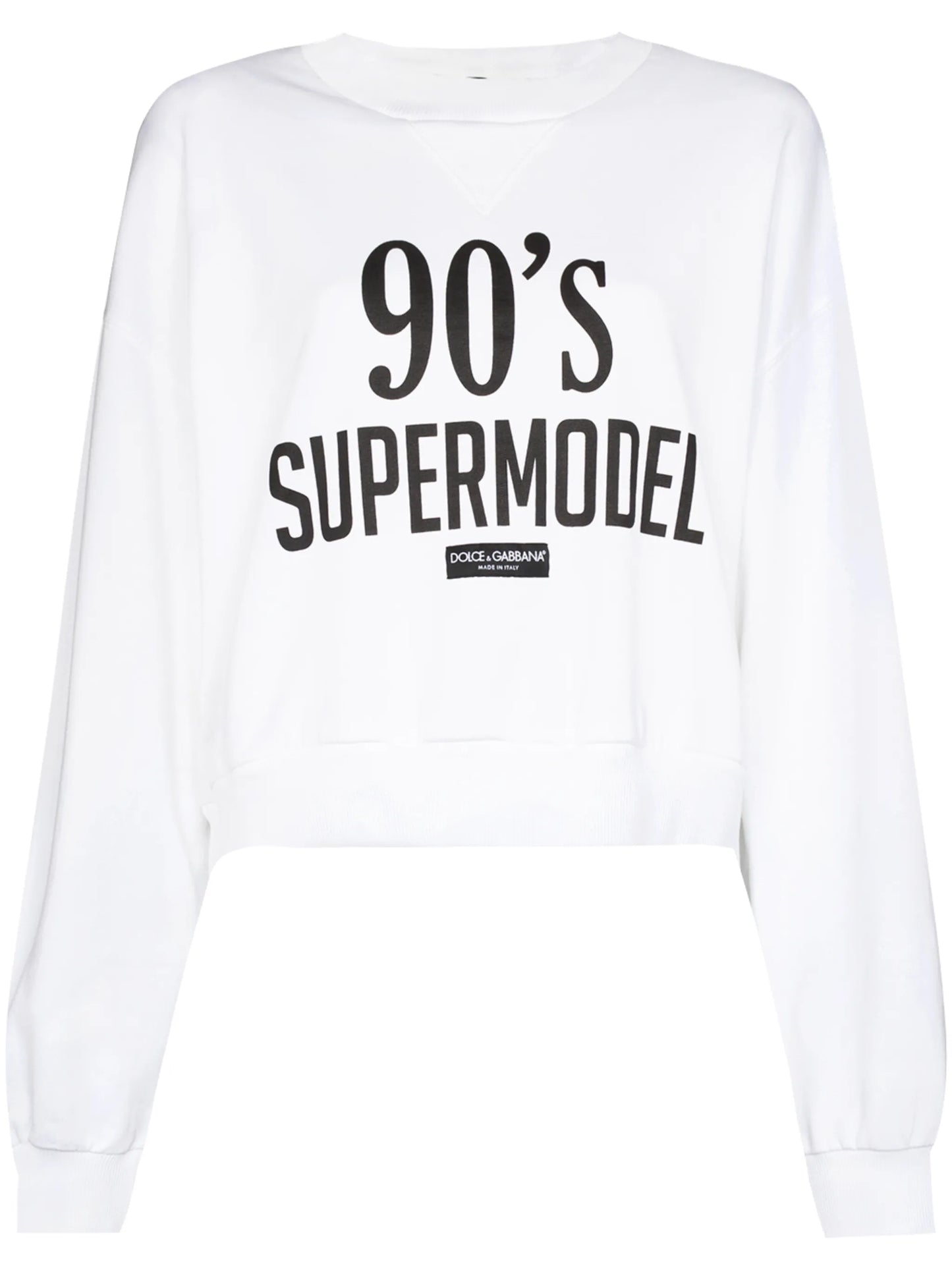 90s Supermodel-print drop-shoulder sweatshirt