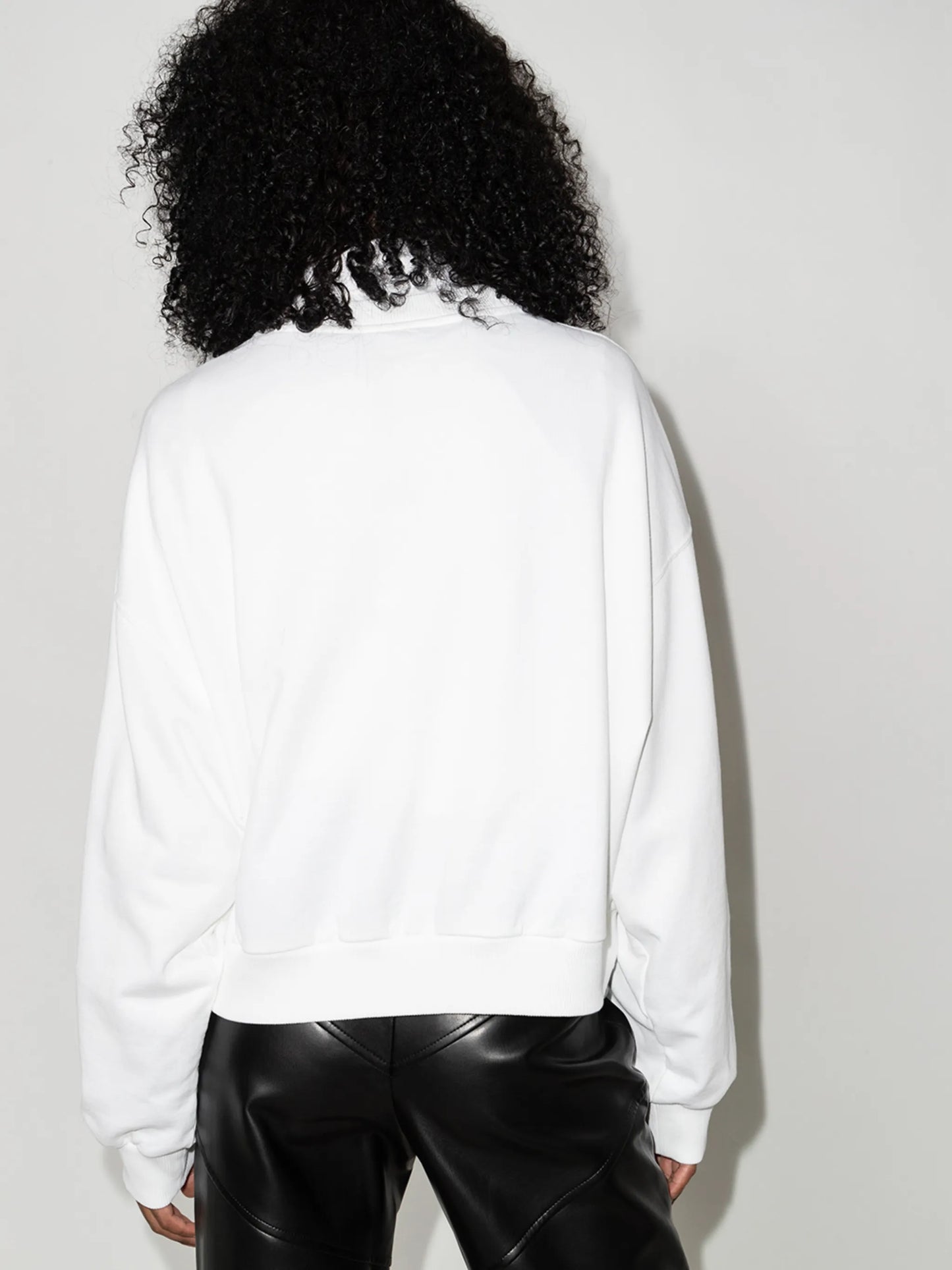90s Supermodel-print drop-shoulder sweatshirt
