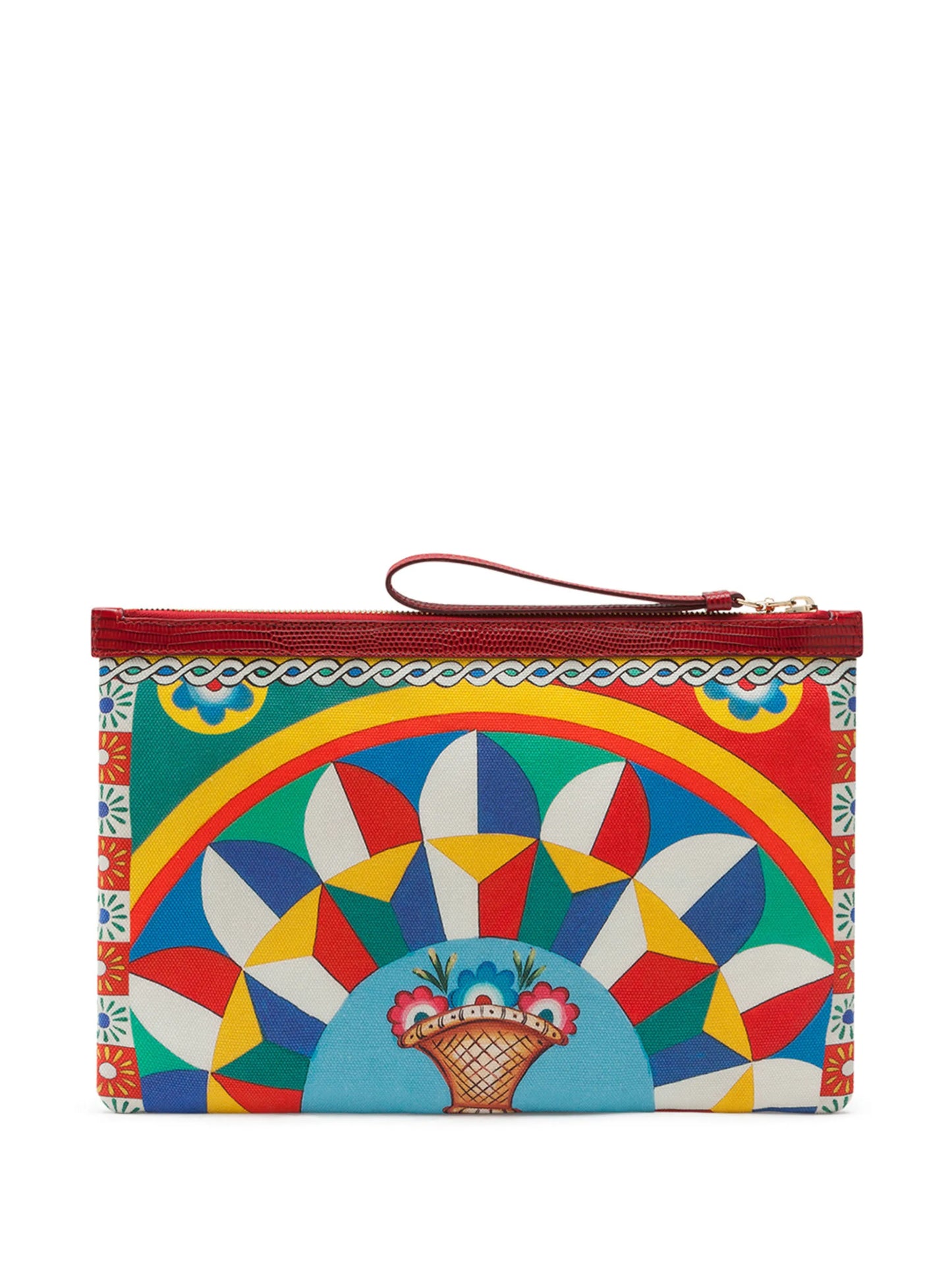 graphic-print zip-fastening purse