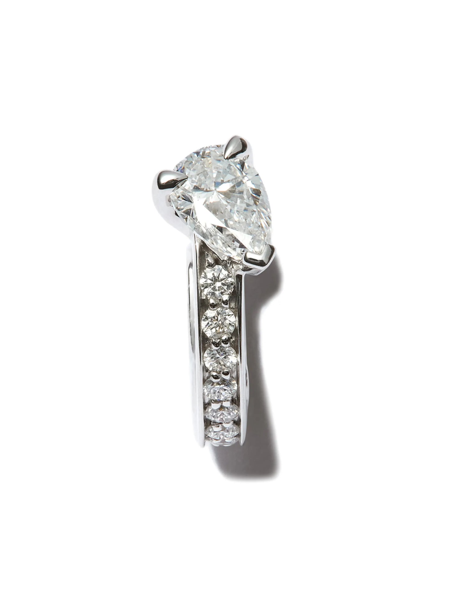 18CT white gold Serti Sur Vide diamond earring