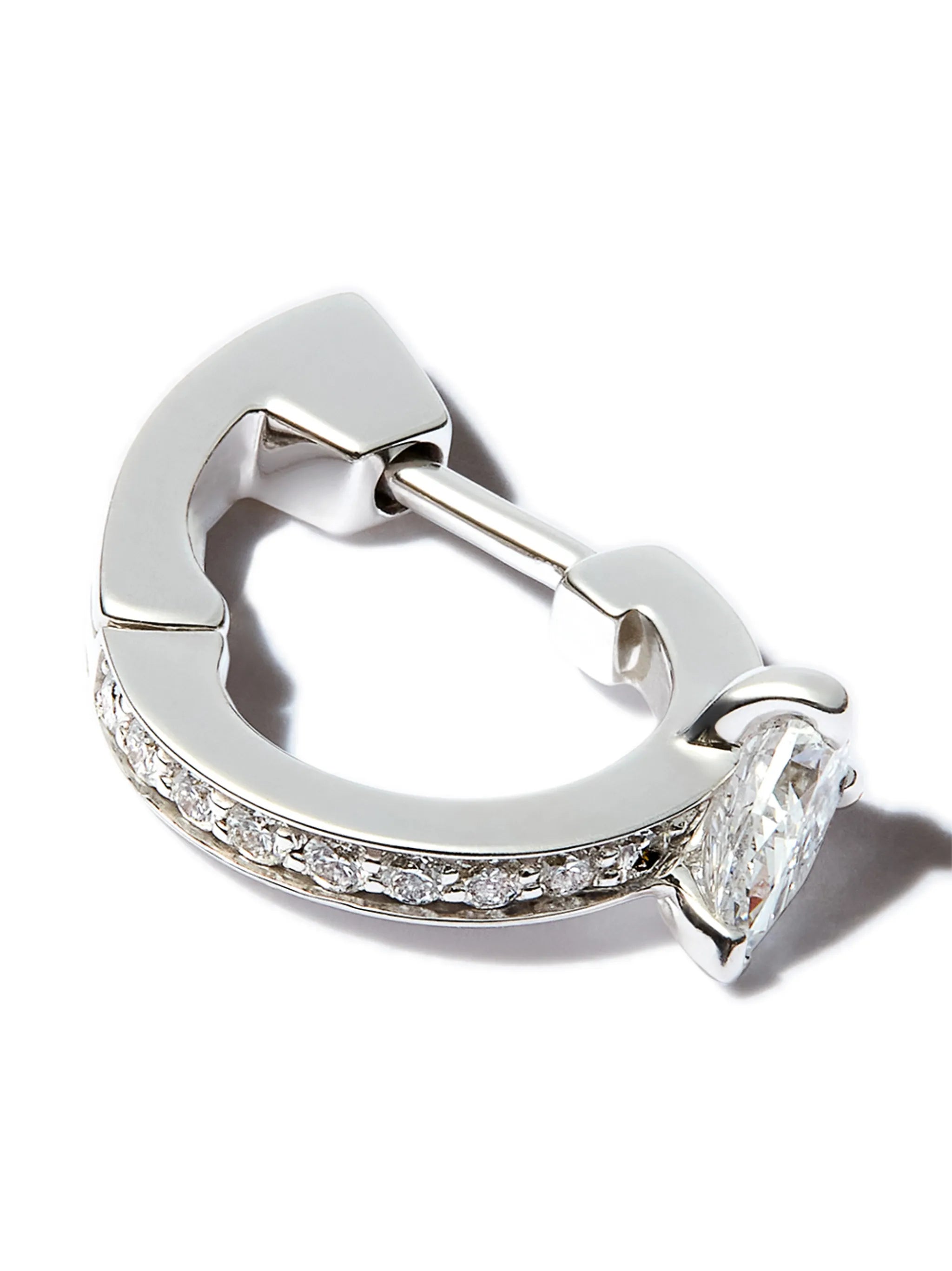 18CT white gold Serti Sur Vide diamond earring
