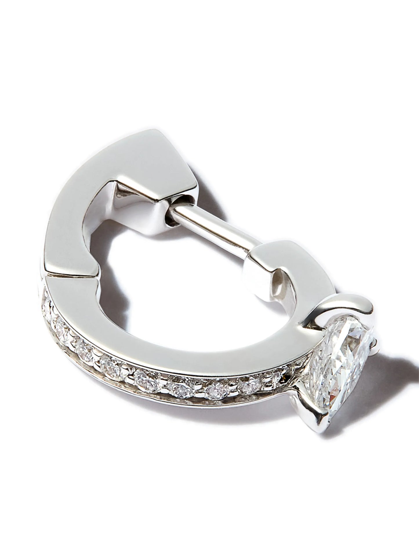 18CT white gold Serti Sur Vide diamond earring