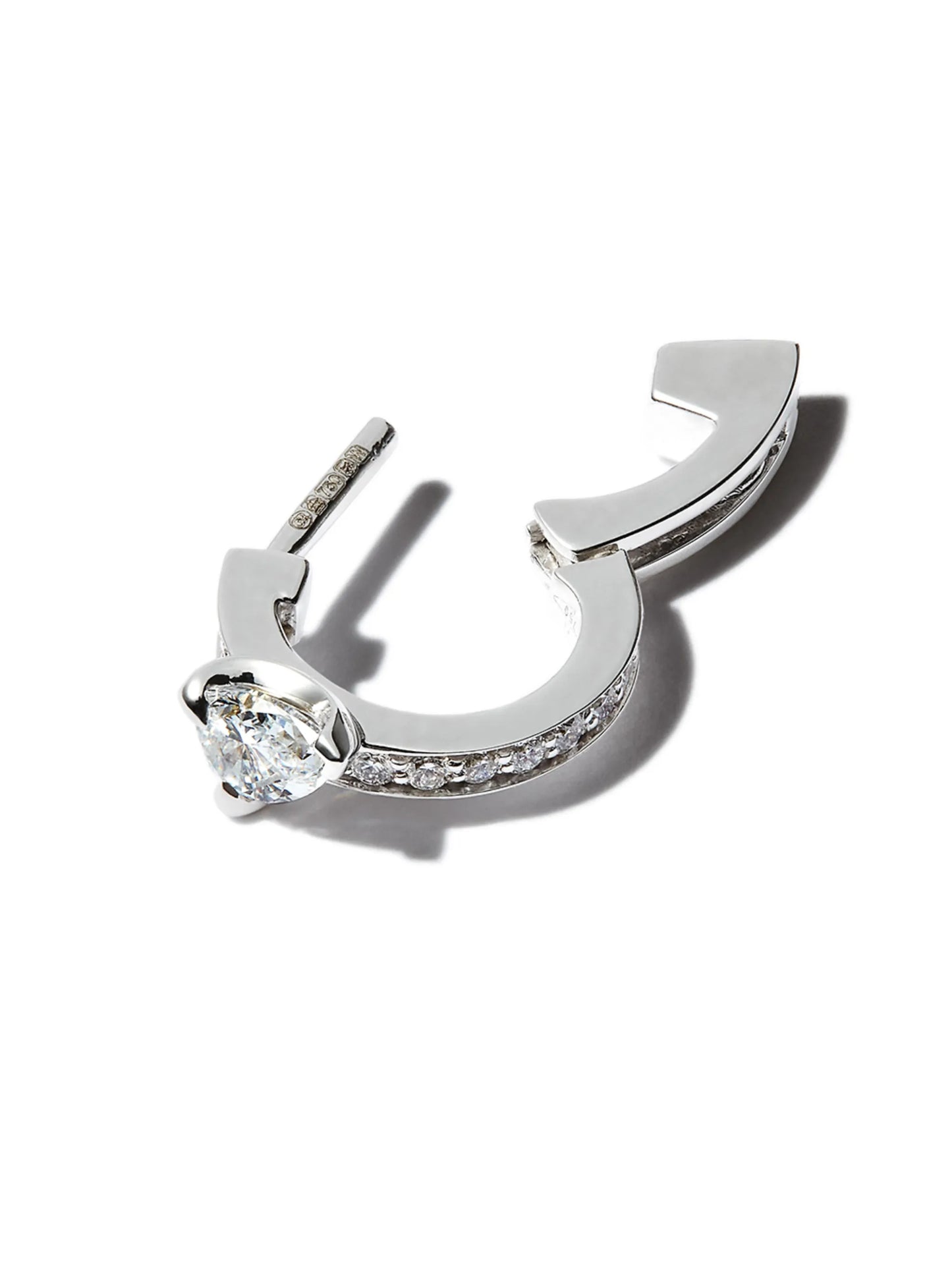 18CT white gold Serti Sur Vide diamond earring