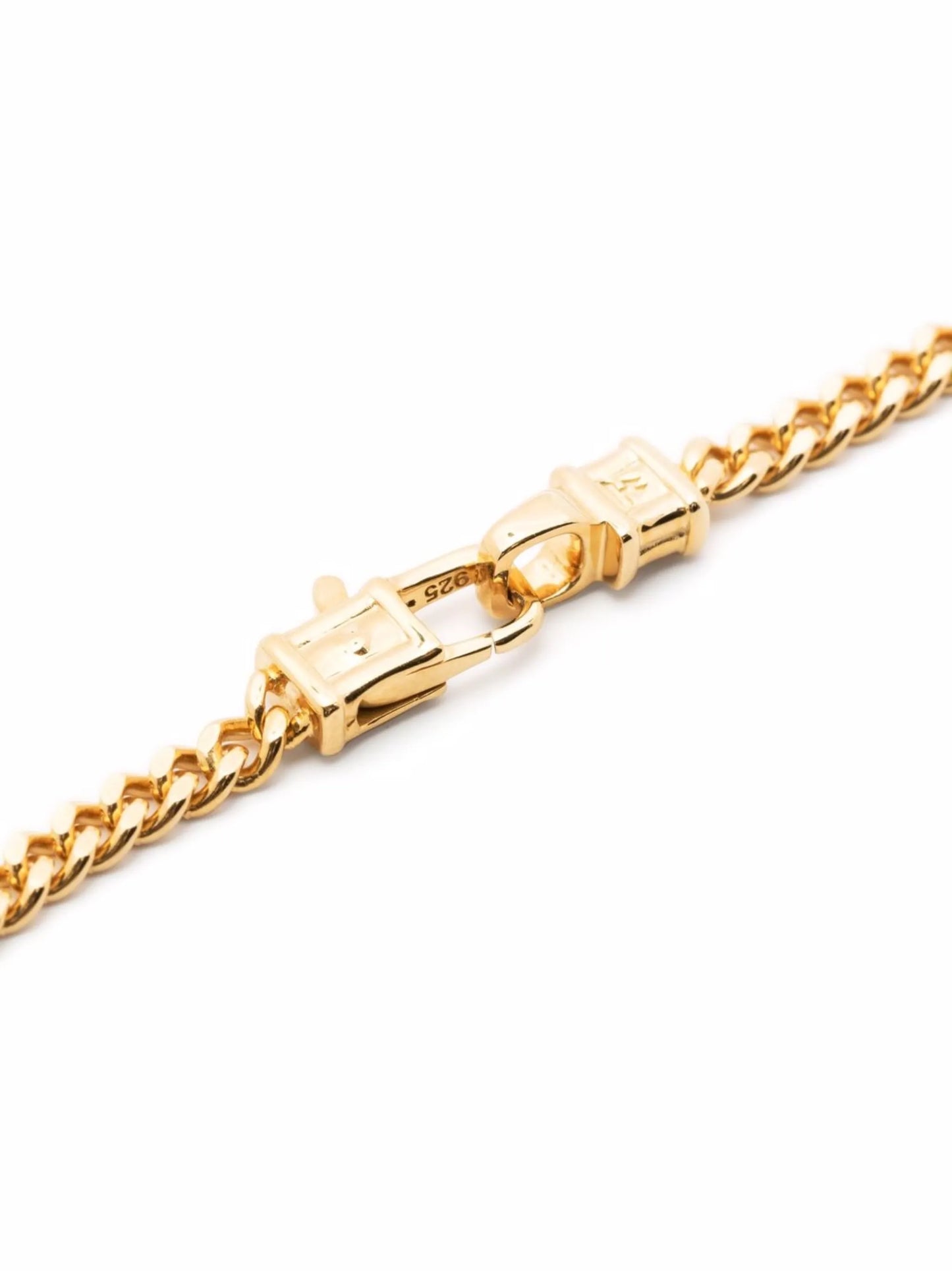 Curb M gold-plated sterling silver bracelet